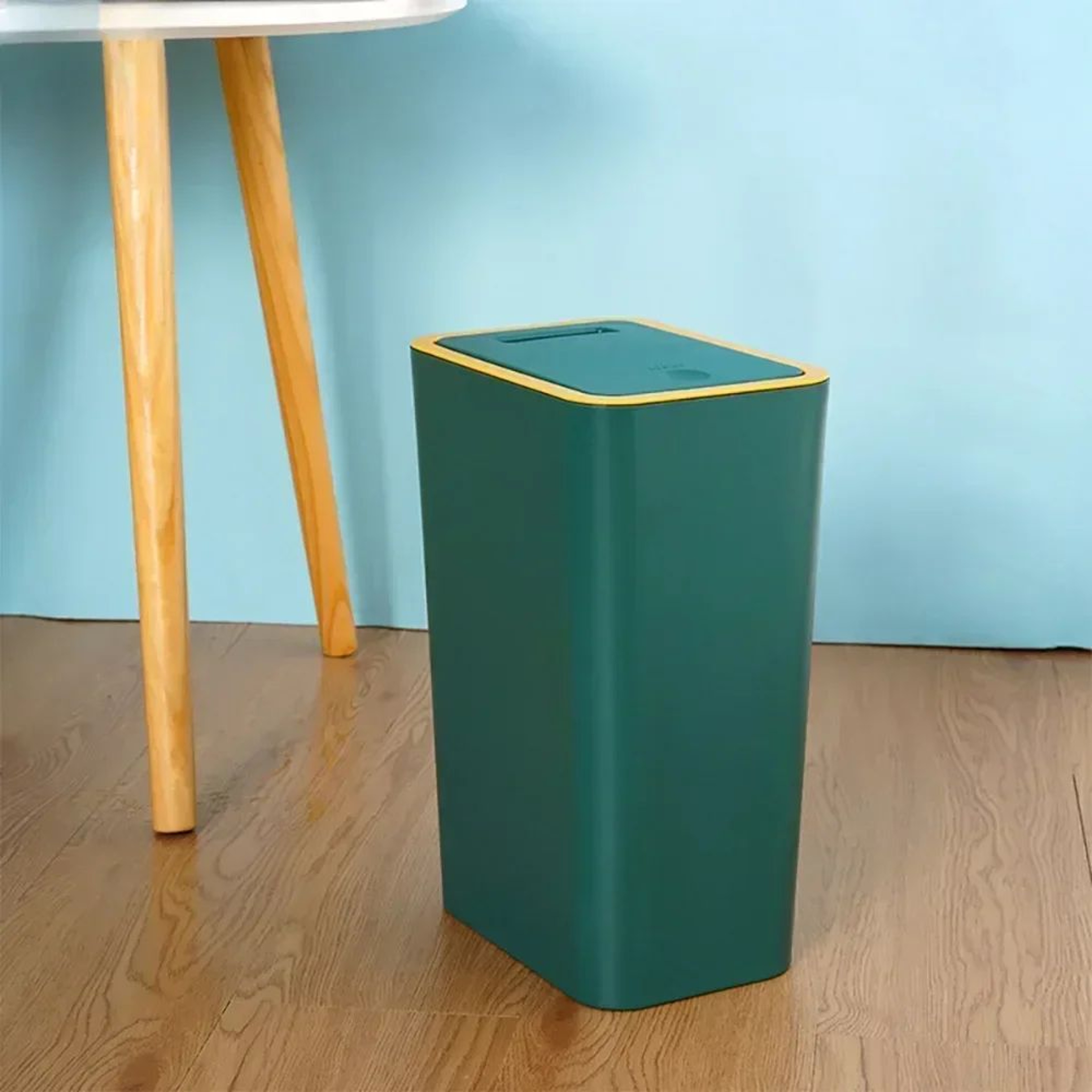 PressTop Bathroom Trash Can  Small PopUp Lid Plastic Wastebasket For Toilet  Bedroom 6