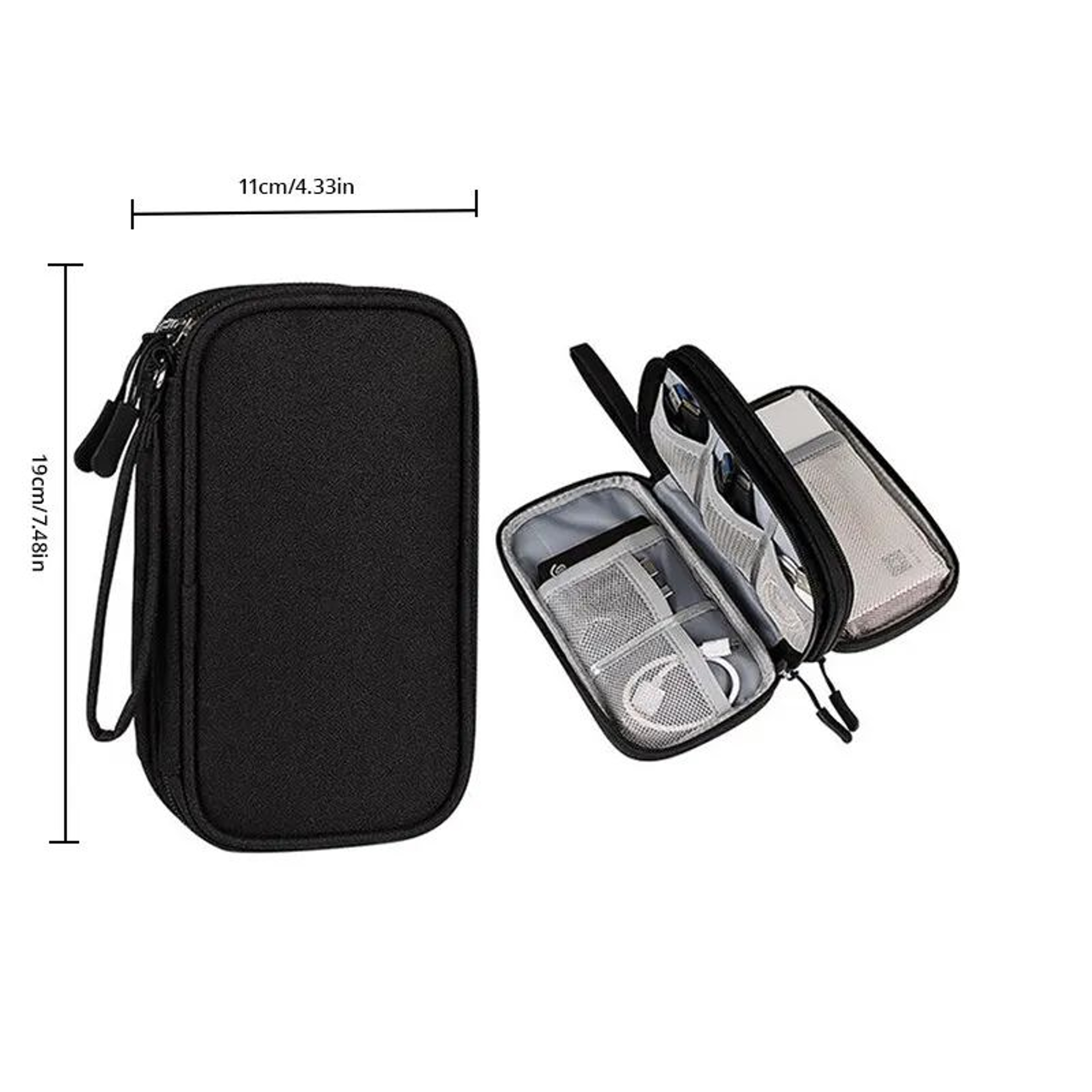Portable Digital Accessories Organizer Bag  USB Cable Headset  Power Bank Storage Case 6