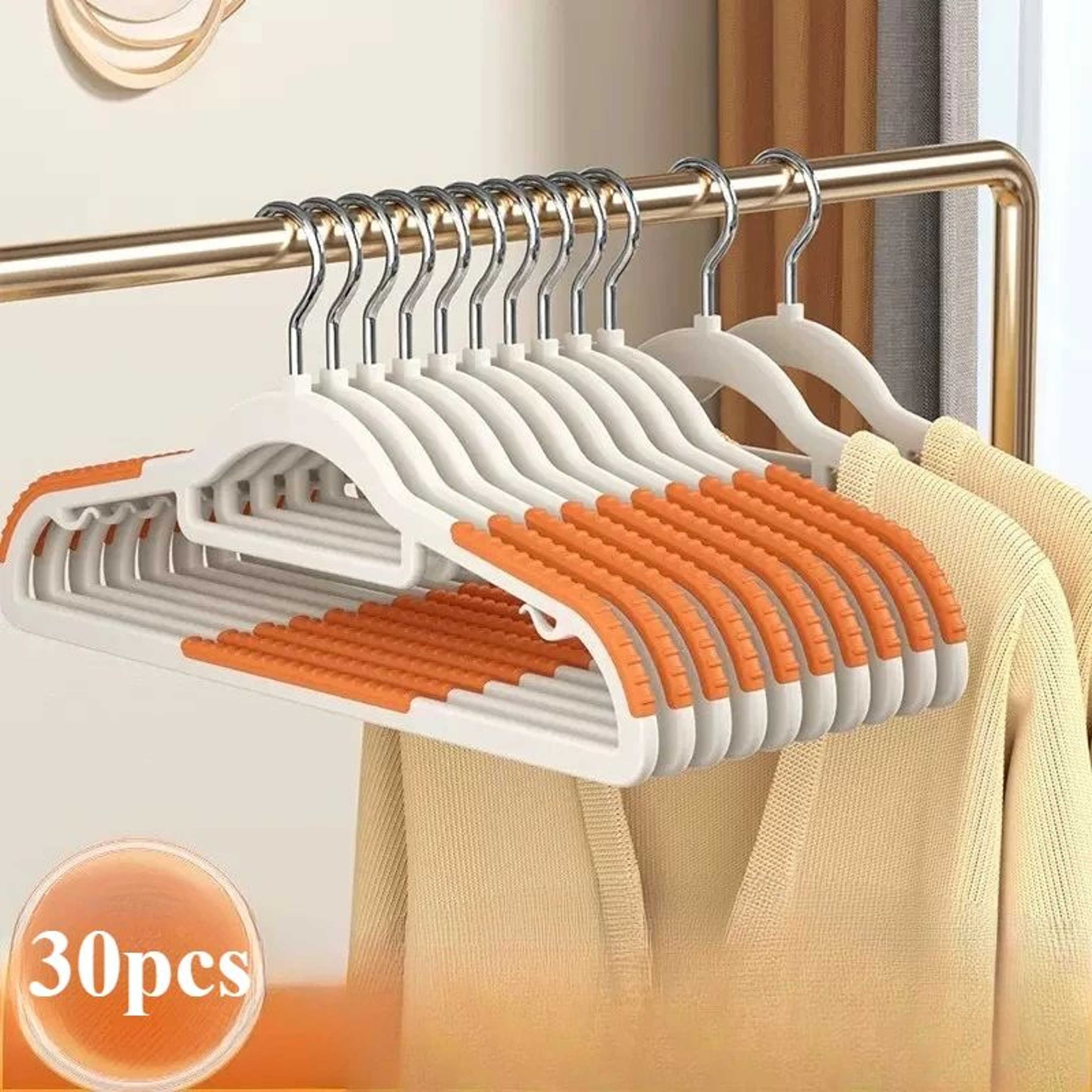 30pcs NonSlip Rotating Hook Clothes Hangers Set For Closet Organization 2