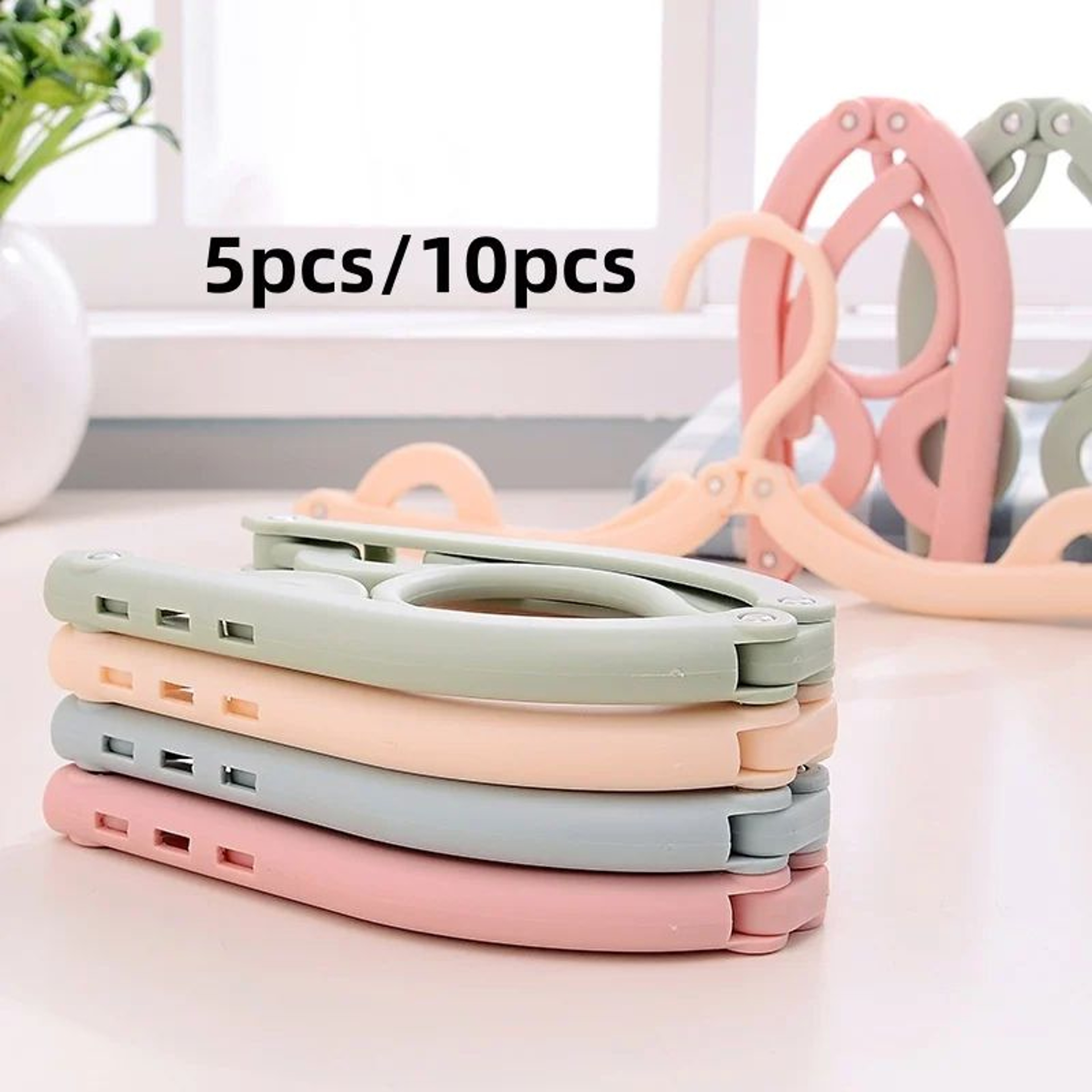 Foldable Portable Travel Clothes Hanger Rack With AntiSlip Grooves  Clips 0