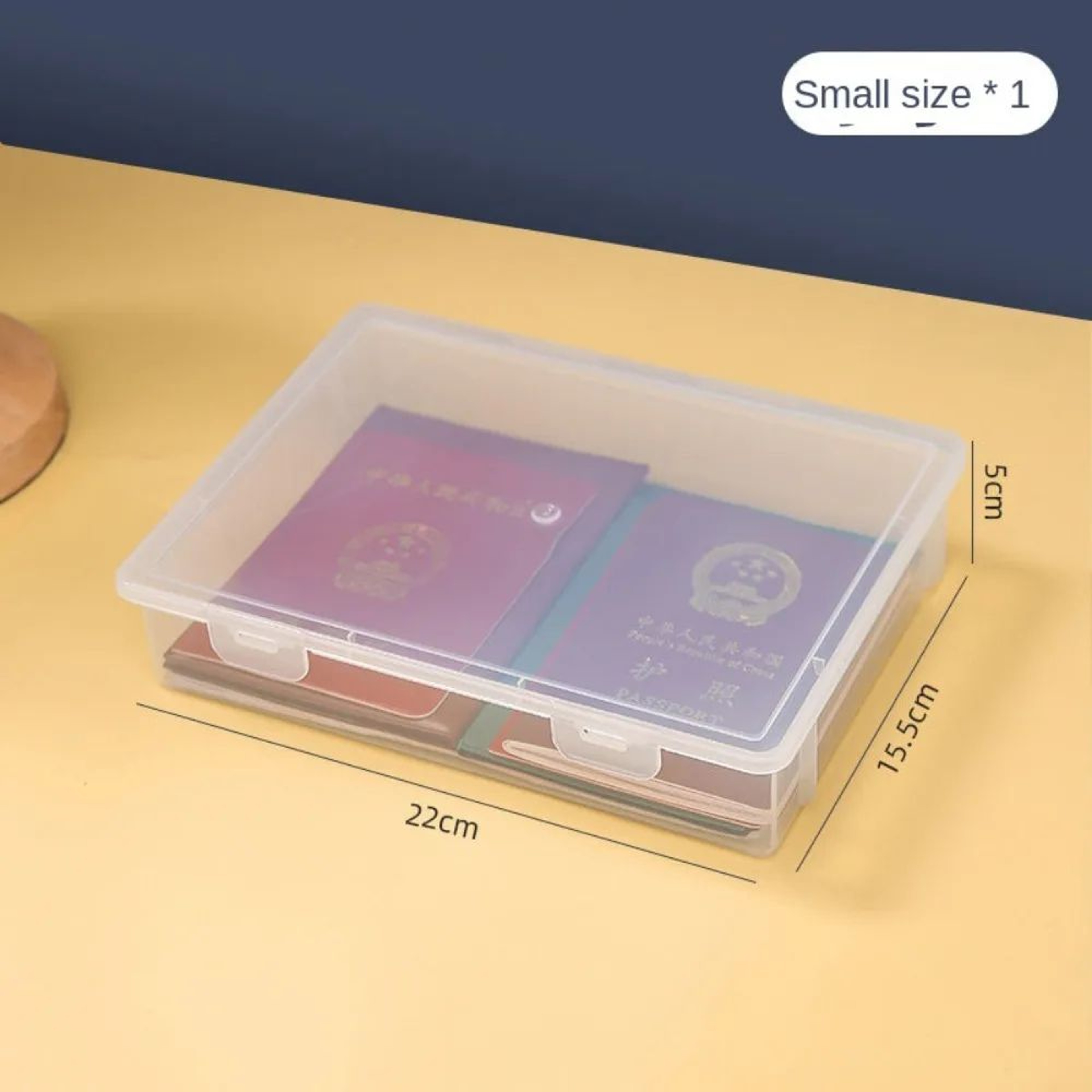 Clear A4 Plastic Document Organizer Storage Box With Dustproof Lid 6
