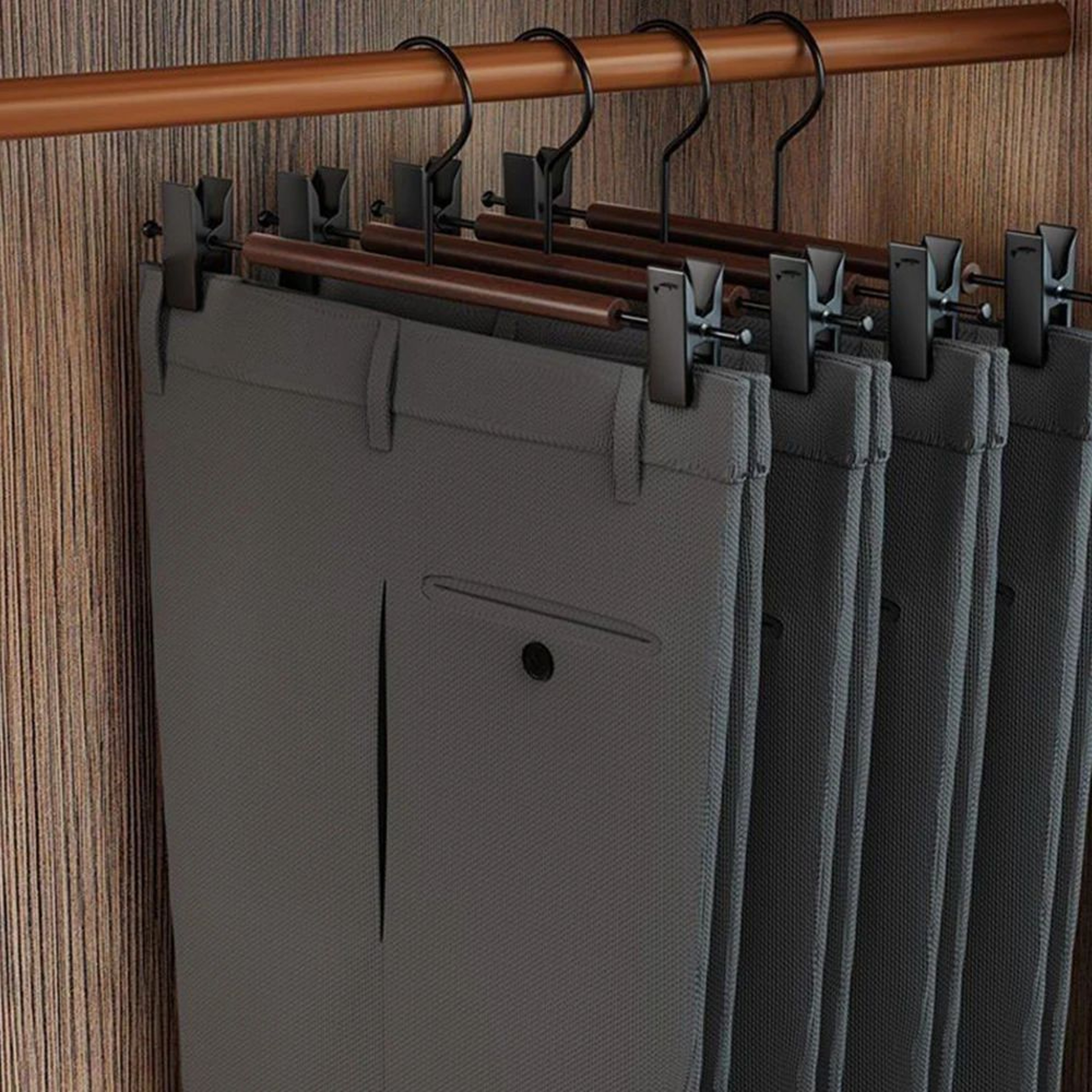 5Pack MultiPurpose Clothes  Pants Hangers  Portable SpaceSaving Drying Rack Hooks 5