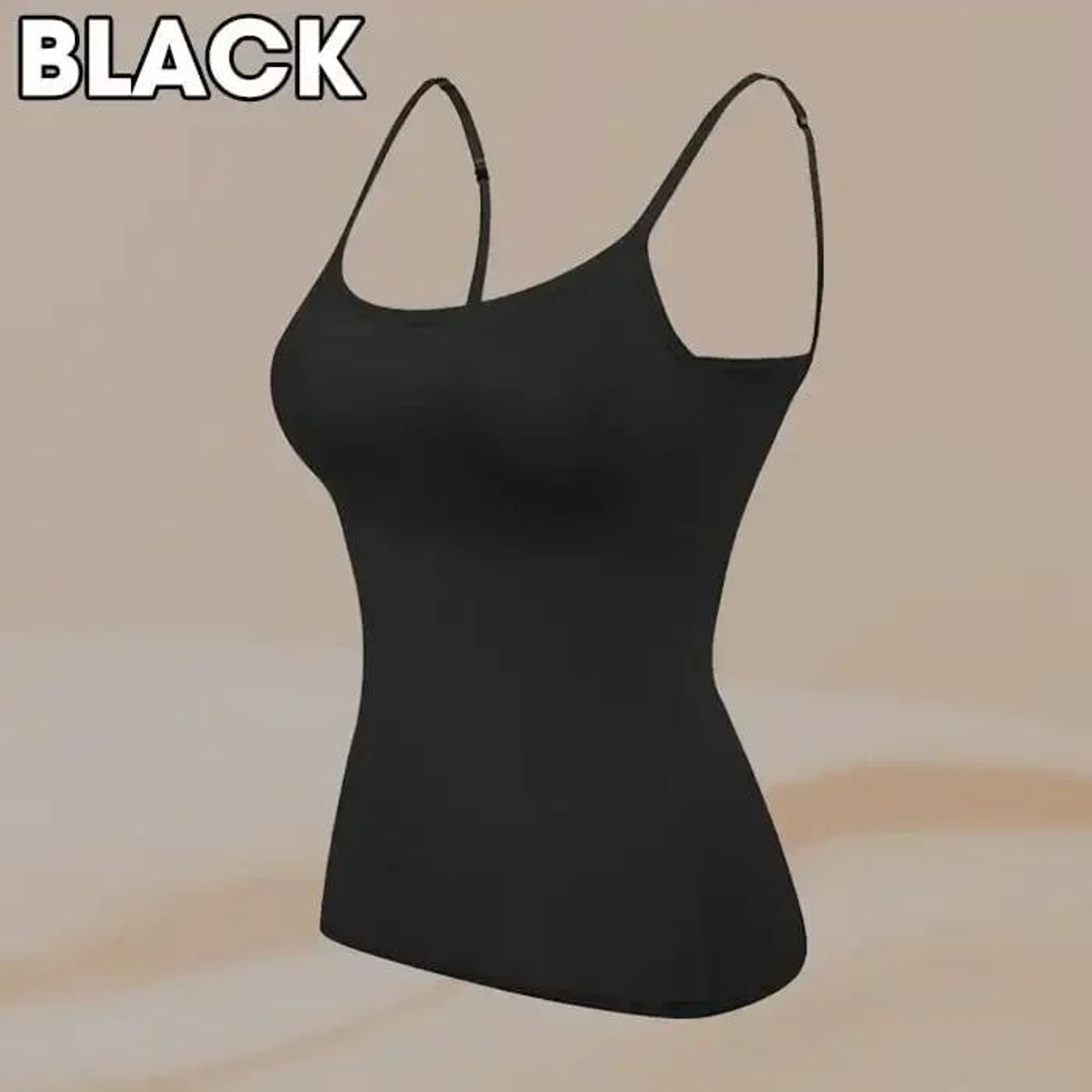 Womens Solid Padded Spaghetti Strap Cami  BuiltIn Bra Sexy Slim Tank Top 2024 7