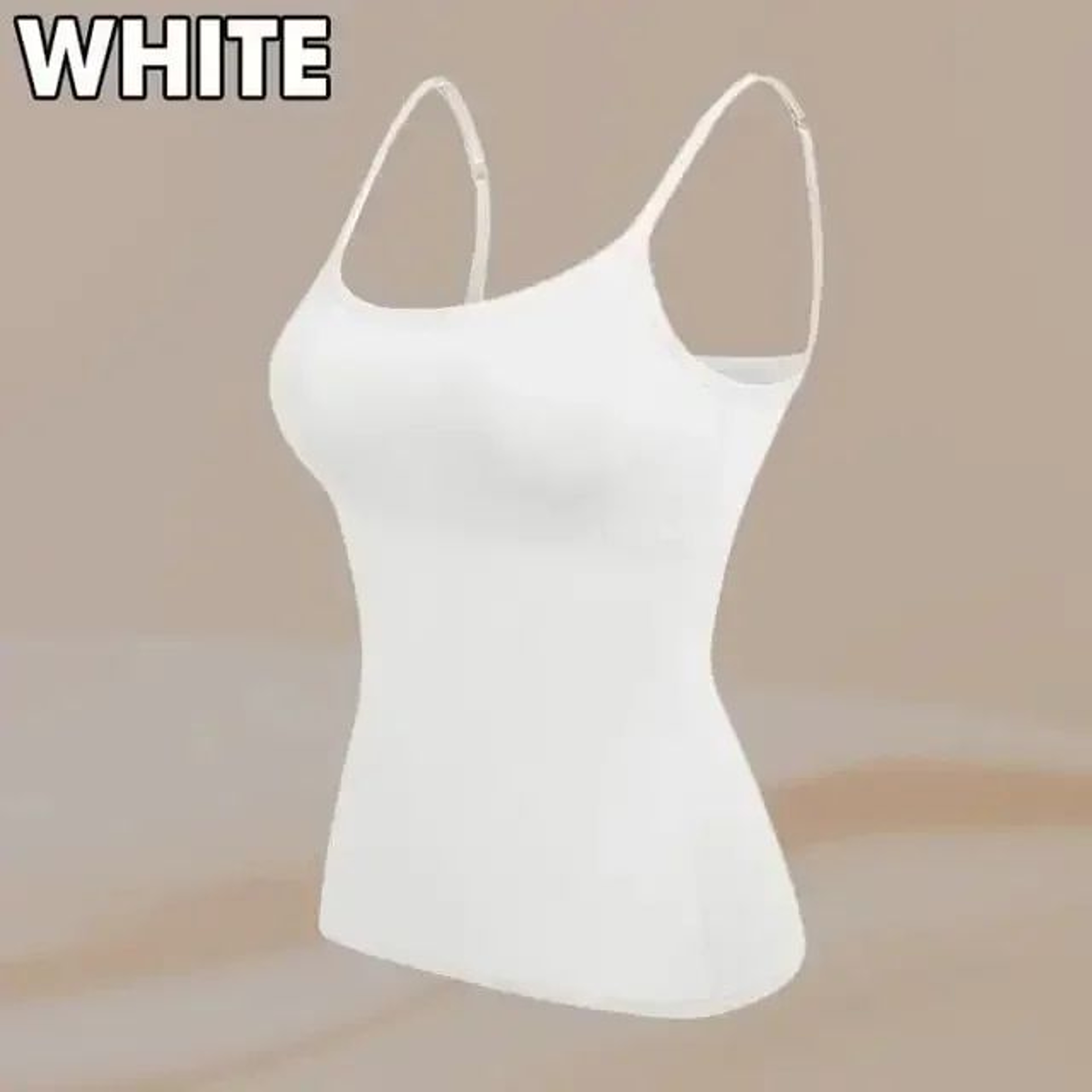 Womens Solid Padded Spaghetti Strap Cami  BuiltIn Bra Sexy Slim Tank Top 2024 14