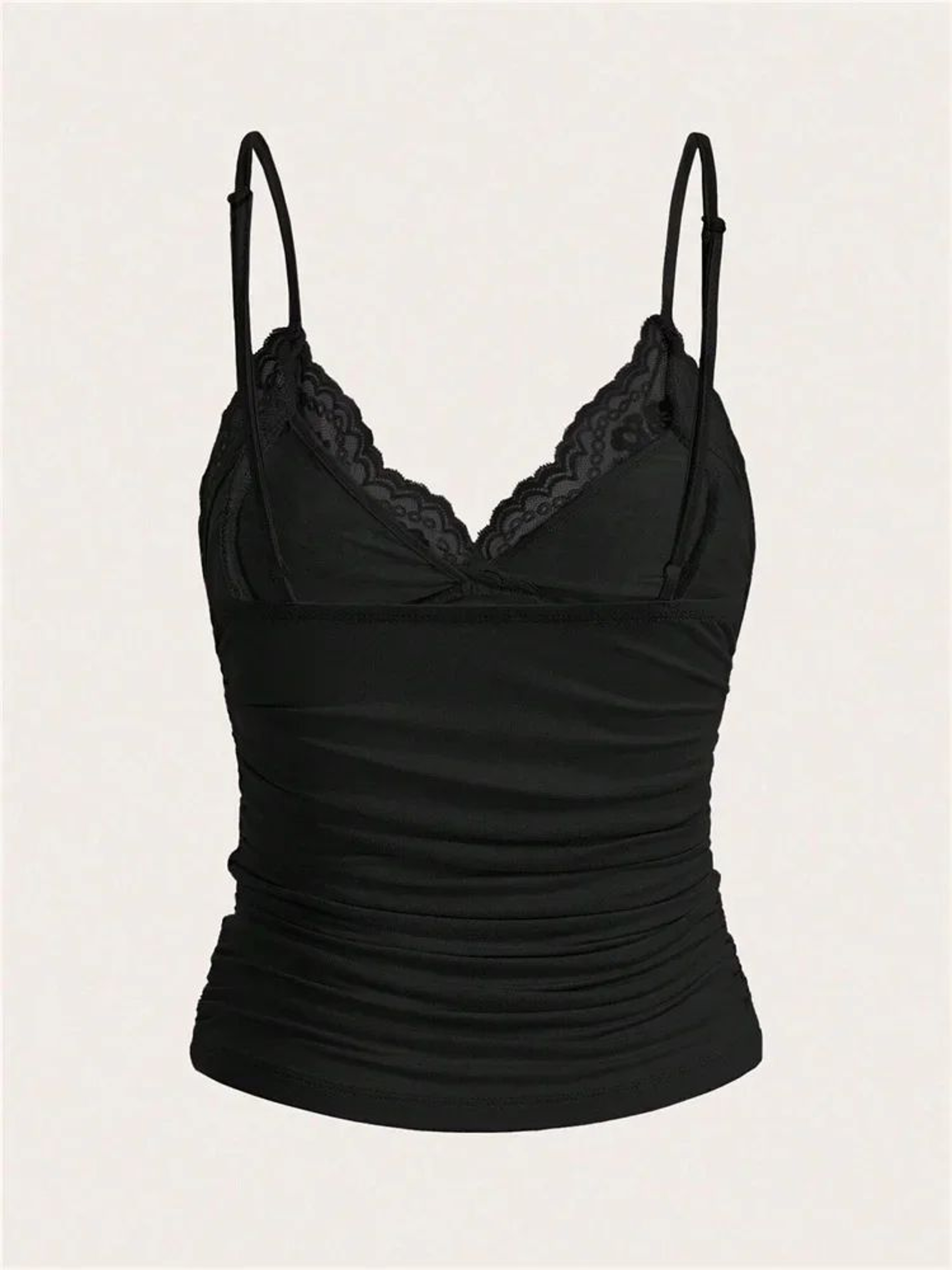 Sexy Lace Bow Front Crop Cami Top  Ruched Backless Y2K Grunge Summer Tank 1