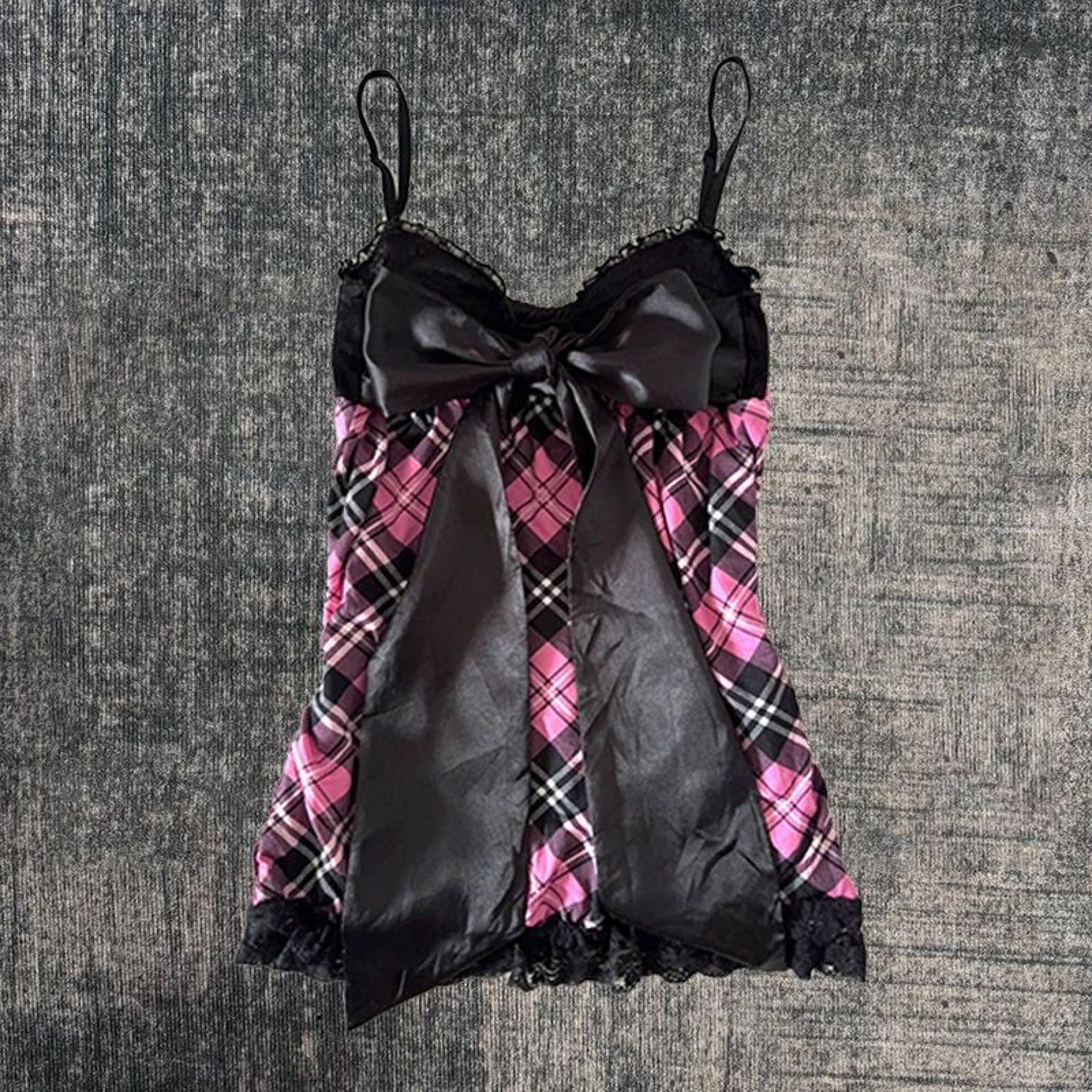Y2K Lace Sling Backless Tank Top  Goth Coquette Punk Slim Cami 12