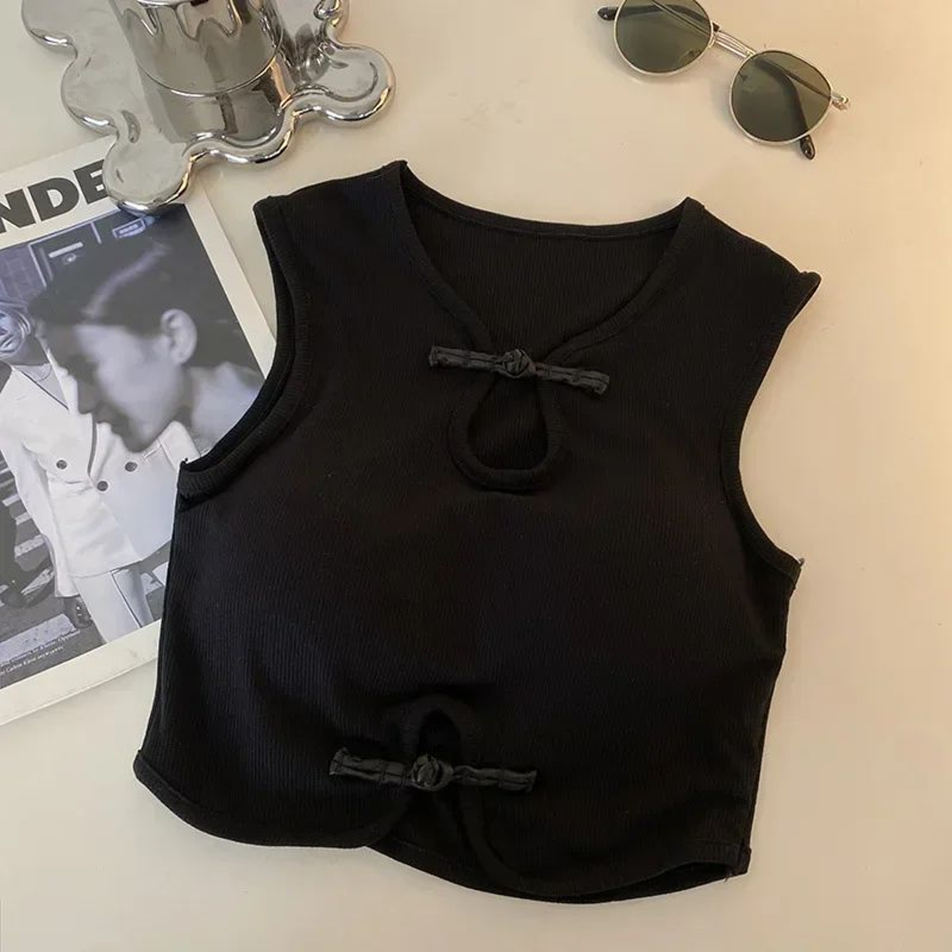 Vintage Halter Corset Crop Camisole With BuiltIn Bra For Women 6