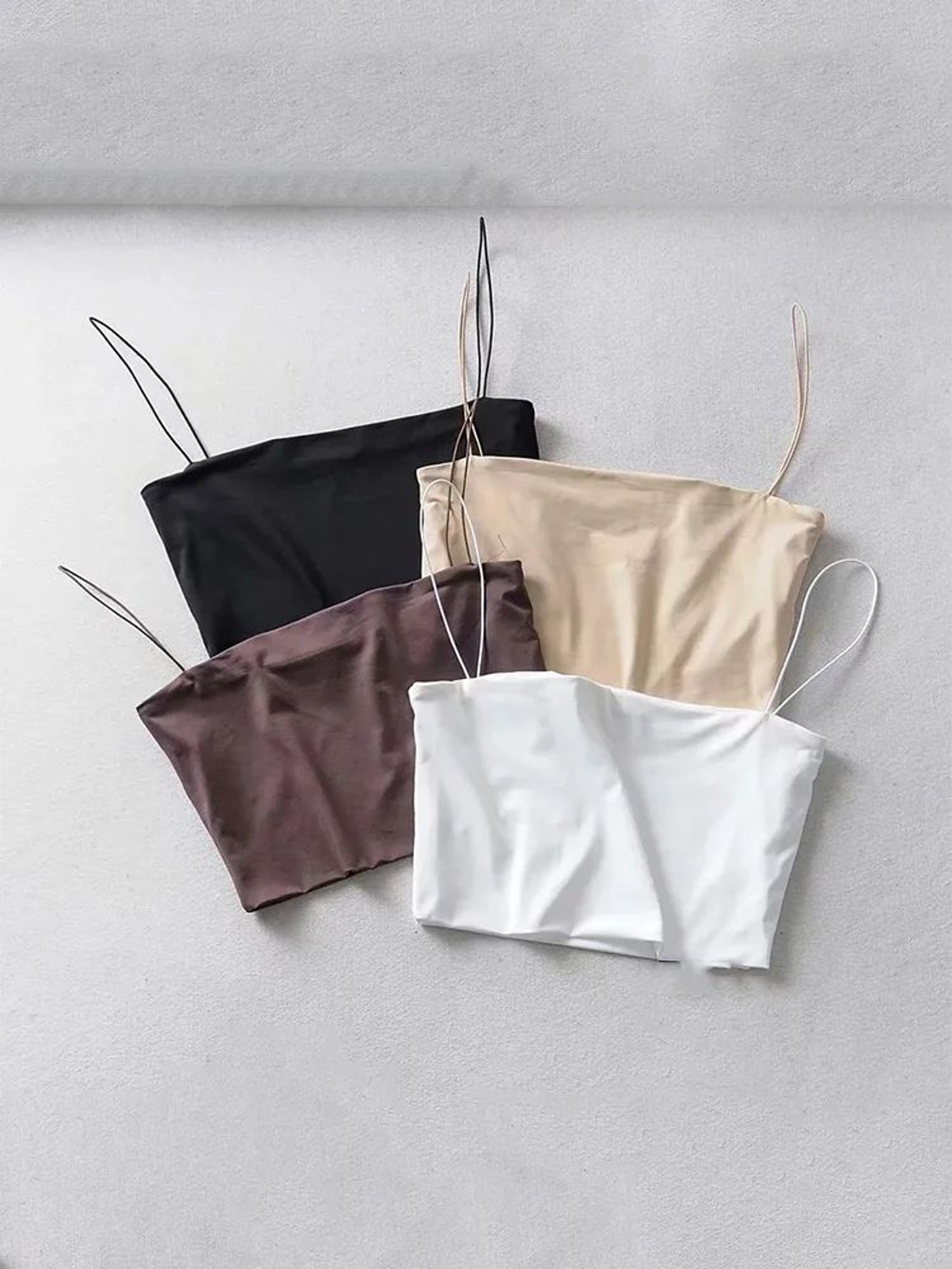 2024 Summer Sexy Elastic Cotton Crop Cami Tank Top For Women 0