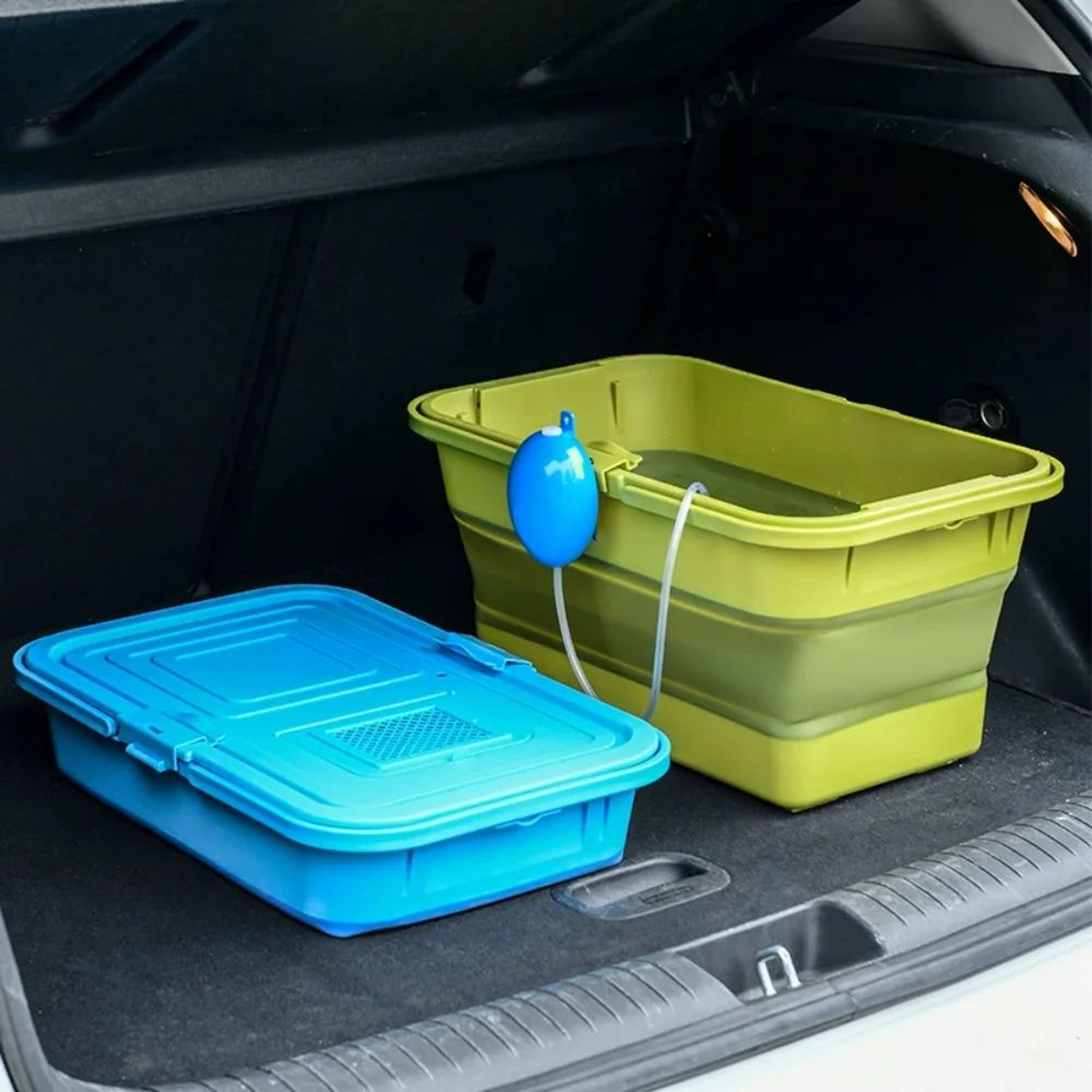 AquaFold Collapsible Fishing Bucket  Large Capacity Folding Water Basin For Car Wash  Outdoor Use 2