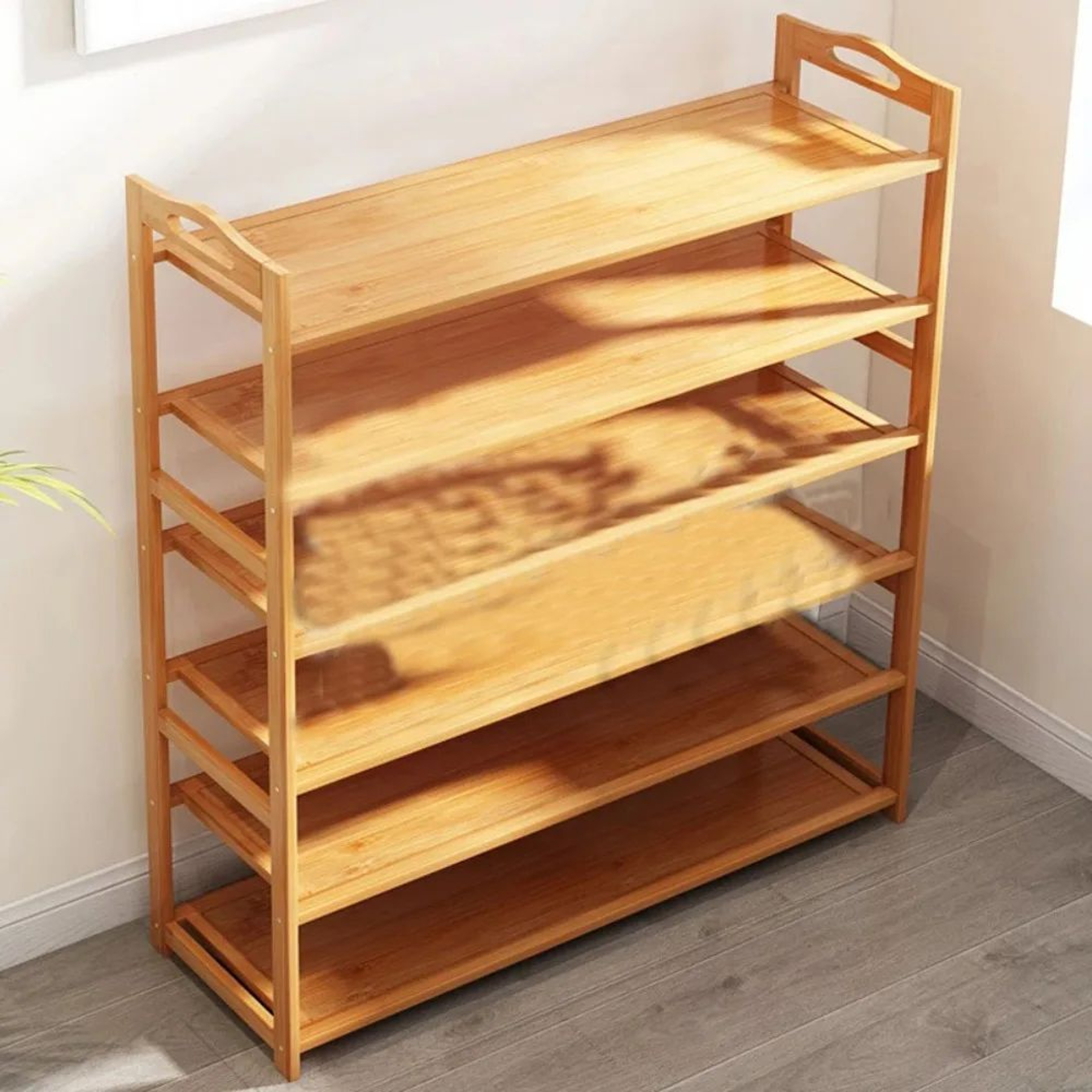 EcoTier Bamboo MultiLayer Shoe Rack  Modern Dustproof Entrance Storage Cabinet 1