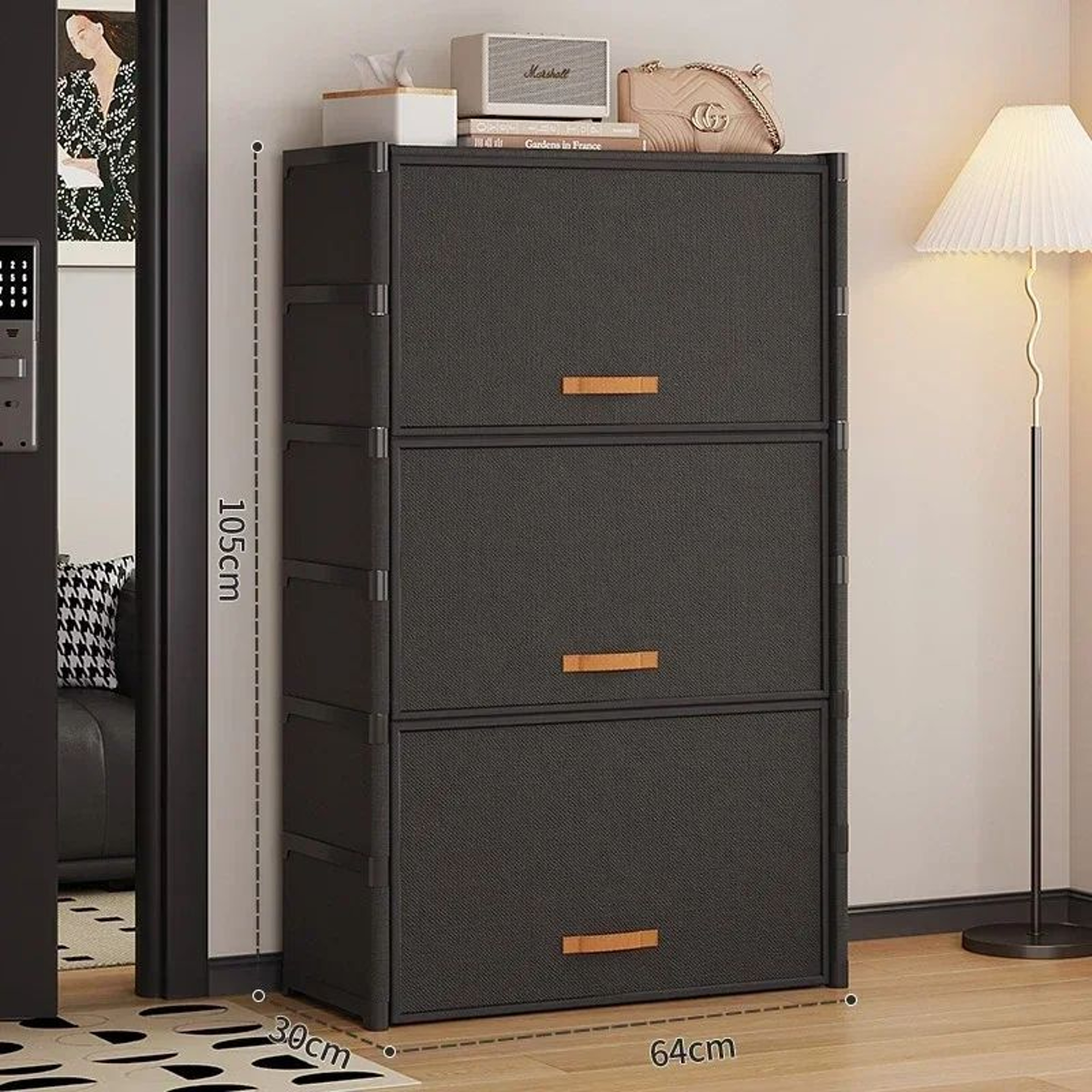 SpaceNest MultiLayer Shoe Rack Cabinet  SpaceSaving Entrance Shoe Organizer With Curtain Cover 7