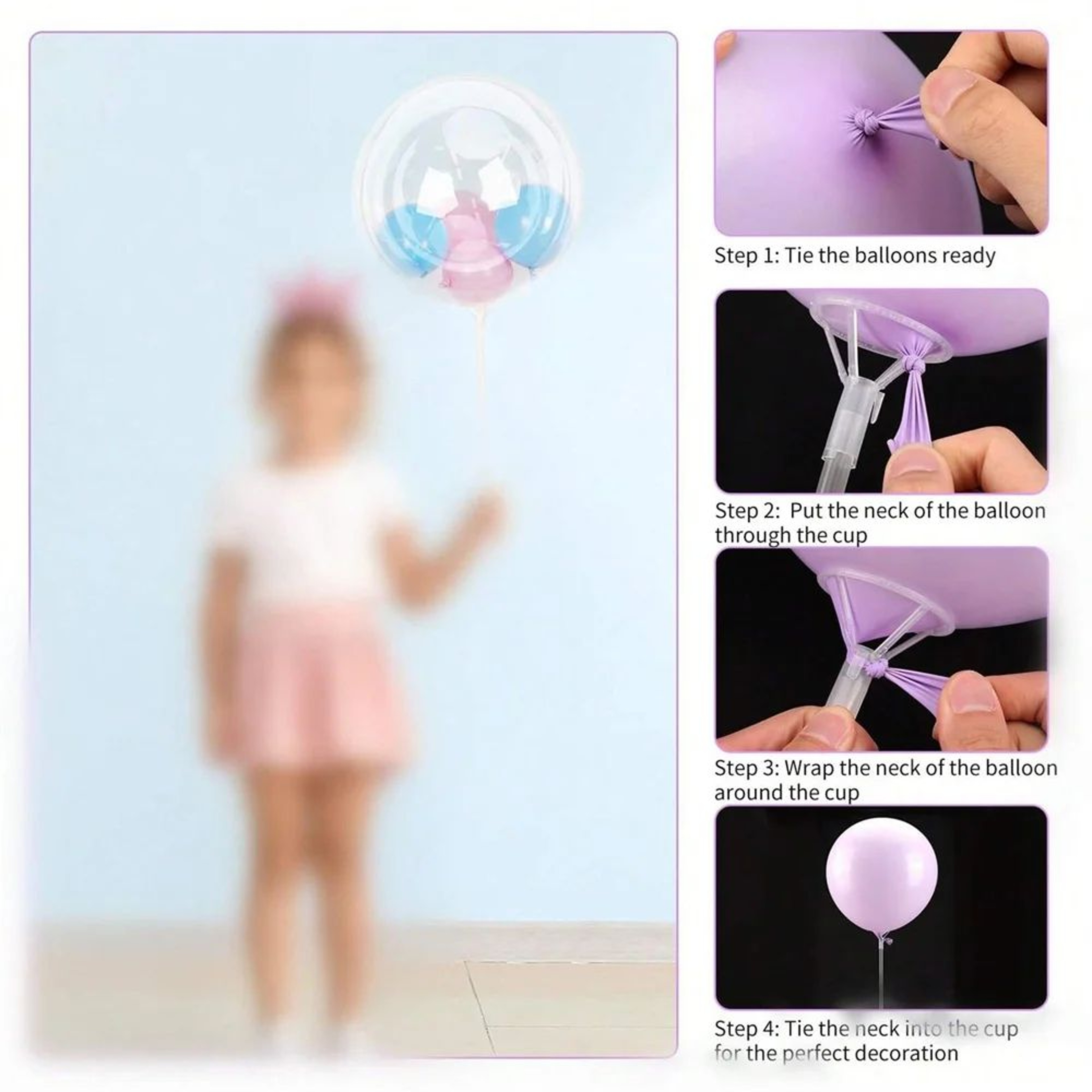 1575 In Clear BOBO Balloon Sticks With Cups  10pcs Long Transparent Balloon Holders For Birthday  G 3