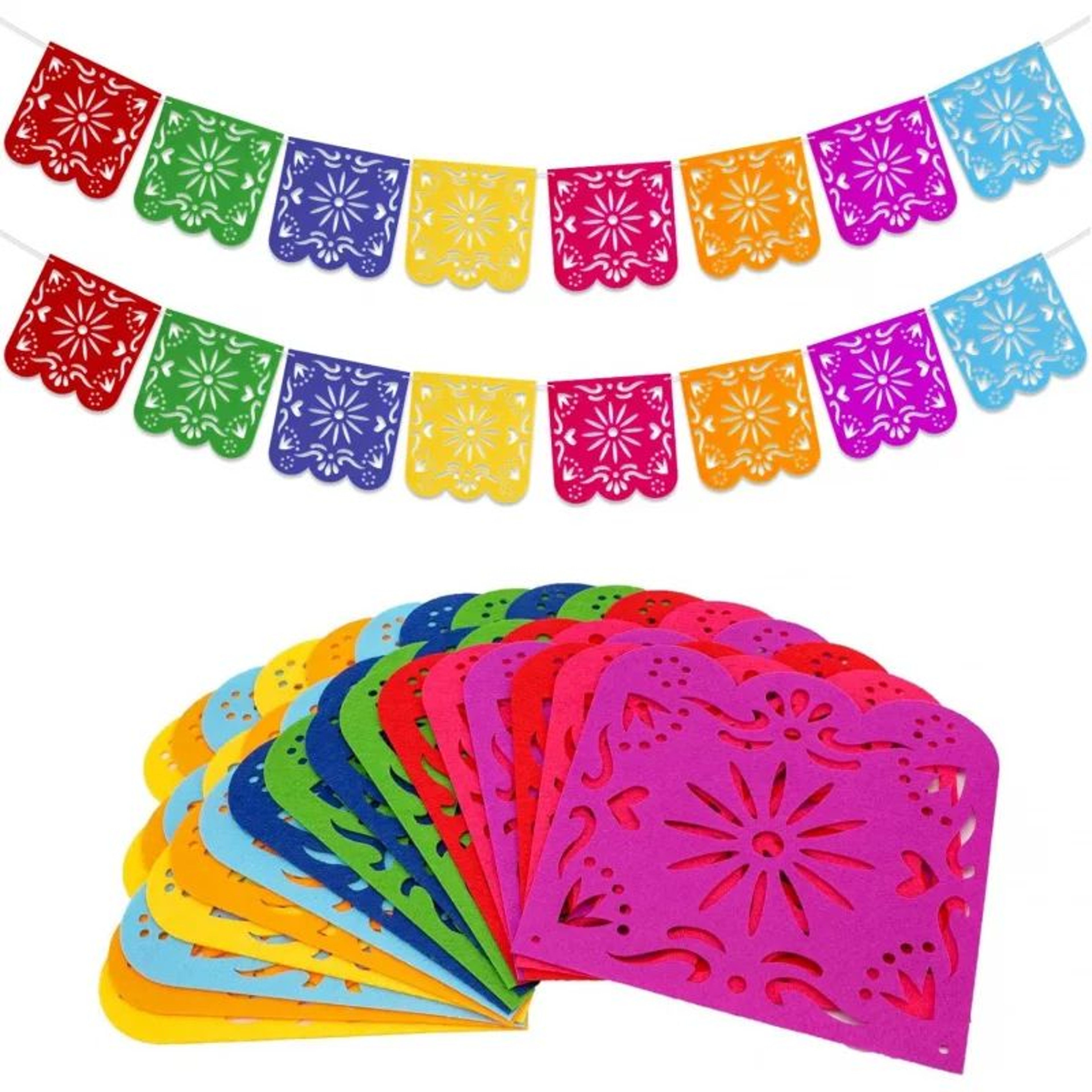 Colorful Dia De Los Muertos Papel Picado Banner  Mexican Party  Carnival Decoration 0