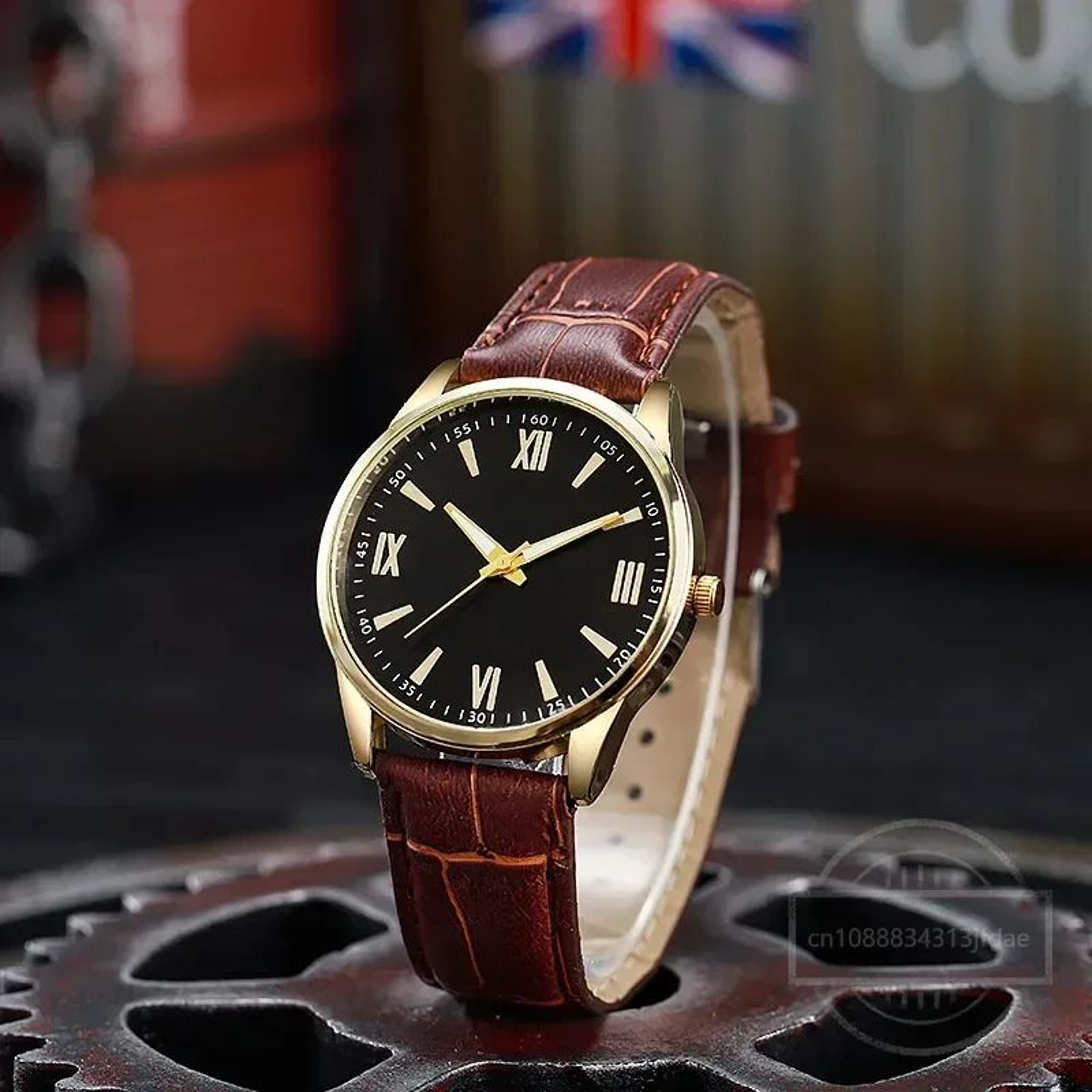 Luxury Minimalist Mens Quartz Watch  Ultra Thin 40mm Business Leather Band Wristwatch 1