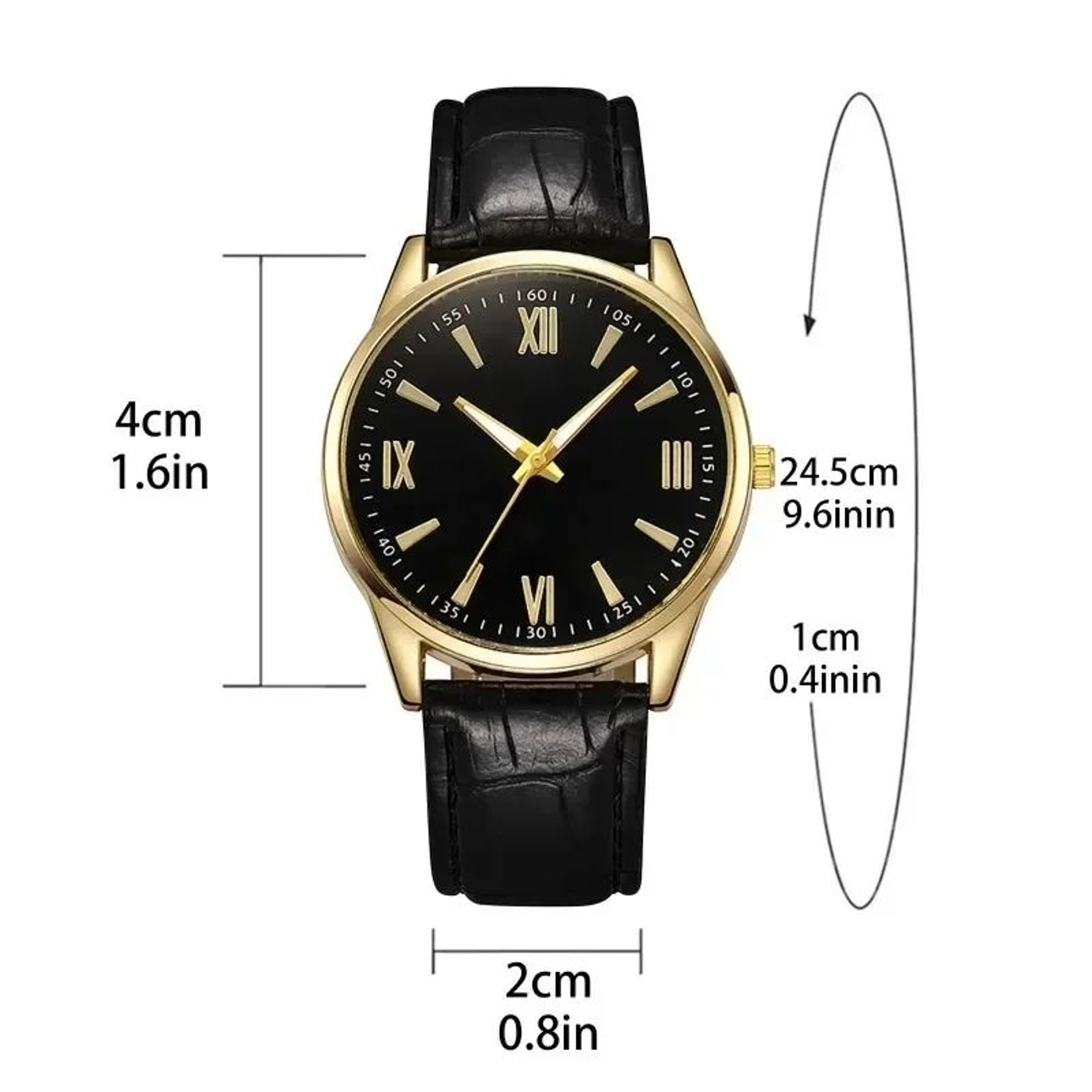 Luxury Minimalist Mens Quartz Watch  Ultra Thin 40mm Business Leather Band Wristwatch 5