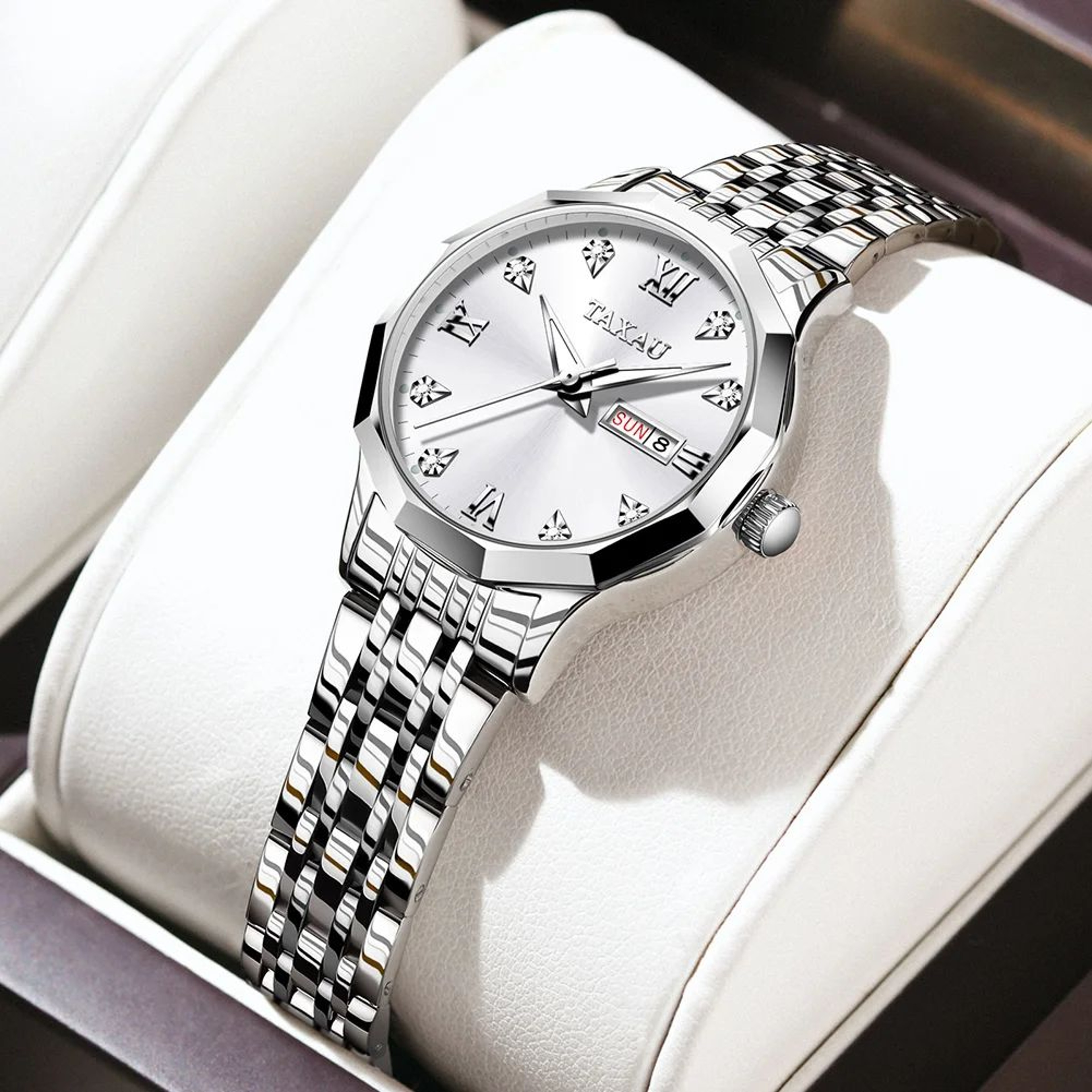 OLEVS Elegant Golden Womens Quartz Watch  Waterproof Stainless Steel Luxury Ladies Wristwatch 8