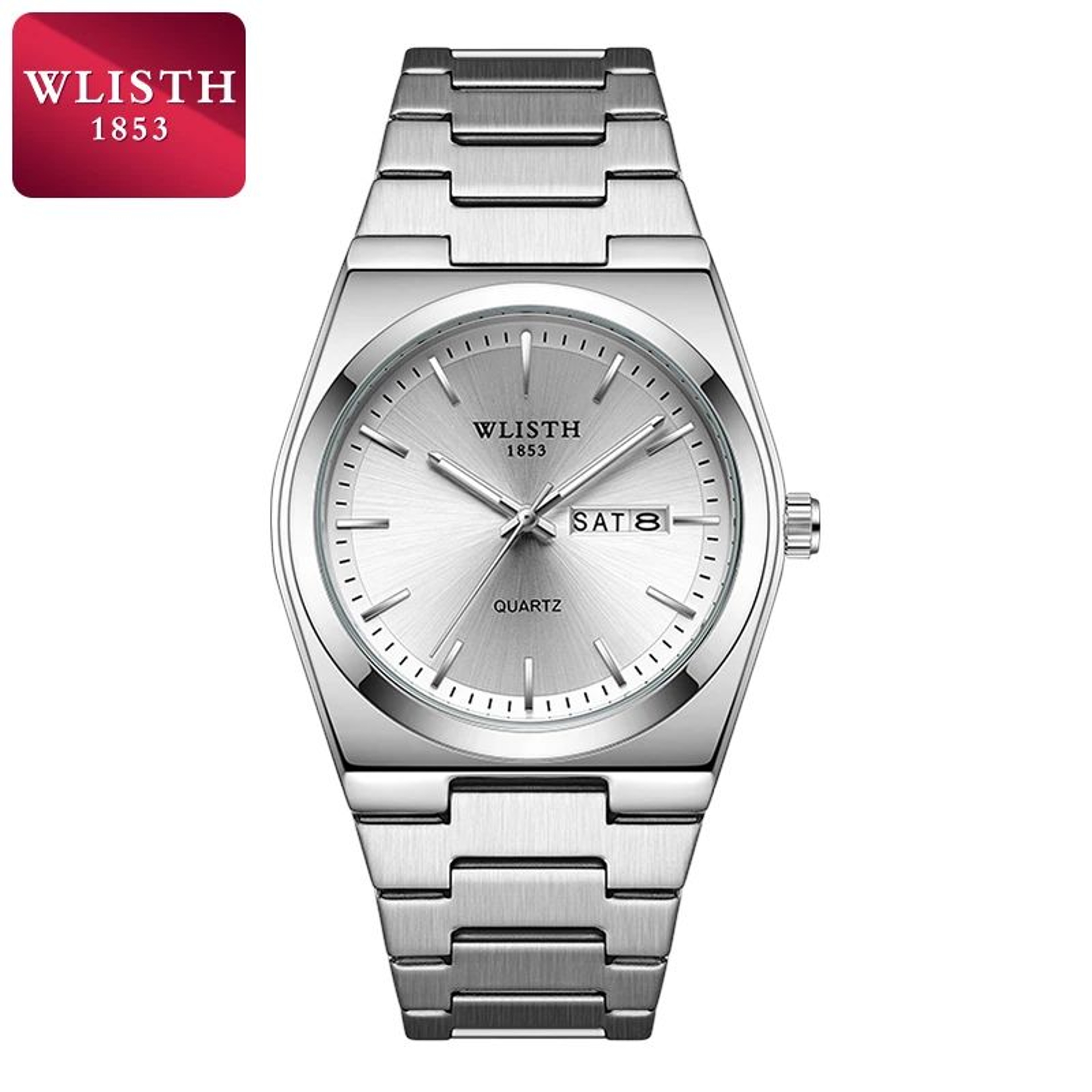 WLISTH Executive Waterproof Stainless Steel Mens Quartz Watch With Calendar  Week Display 9