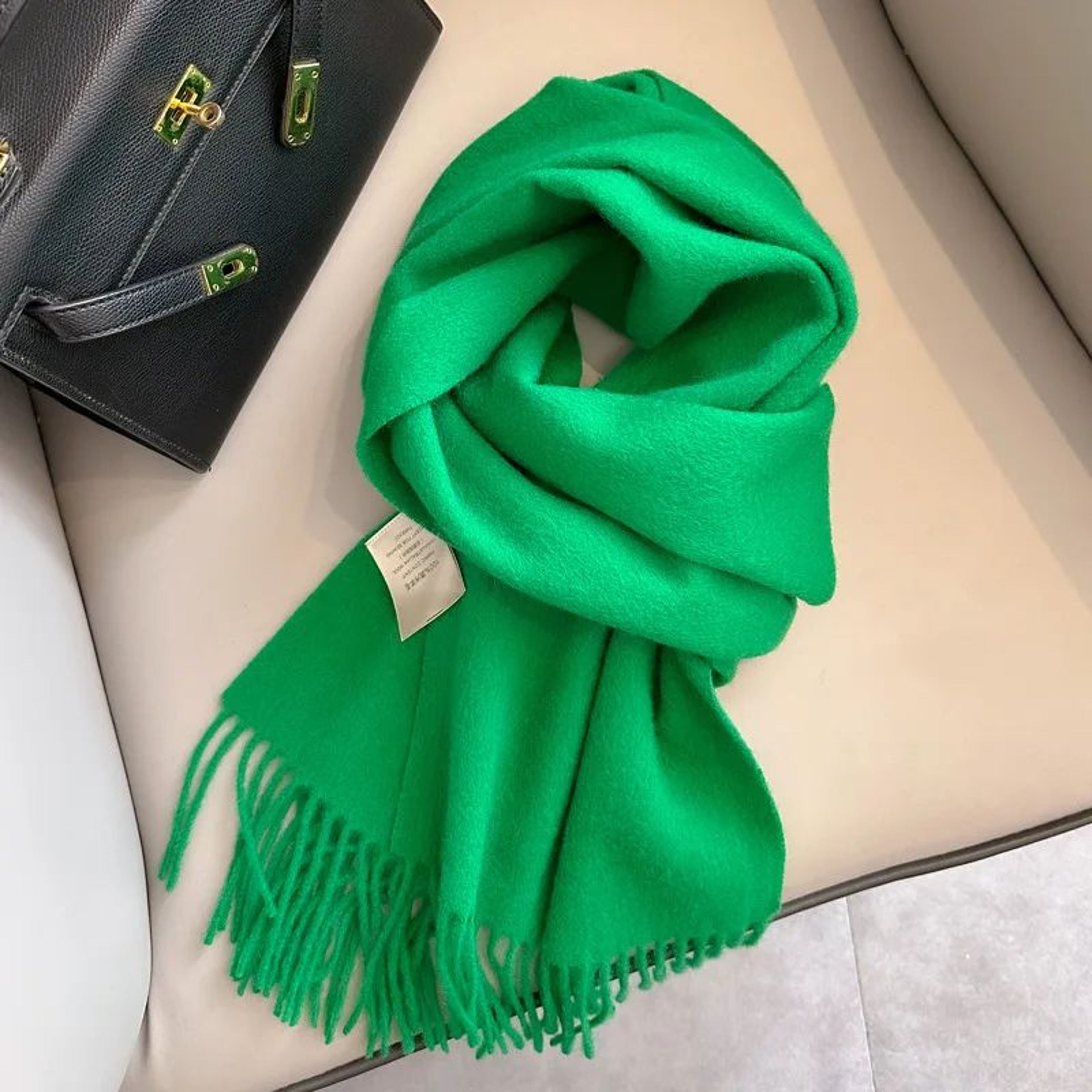 Premium 100 Wool Winter Narrow Scarf  28 Solid Colors Unisex Warm  ColdProof Wrap 18
