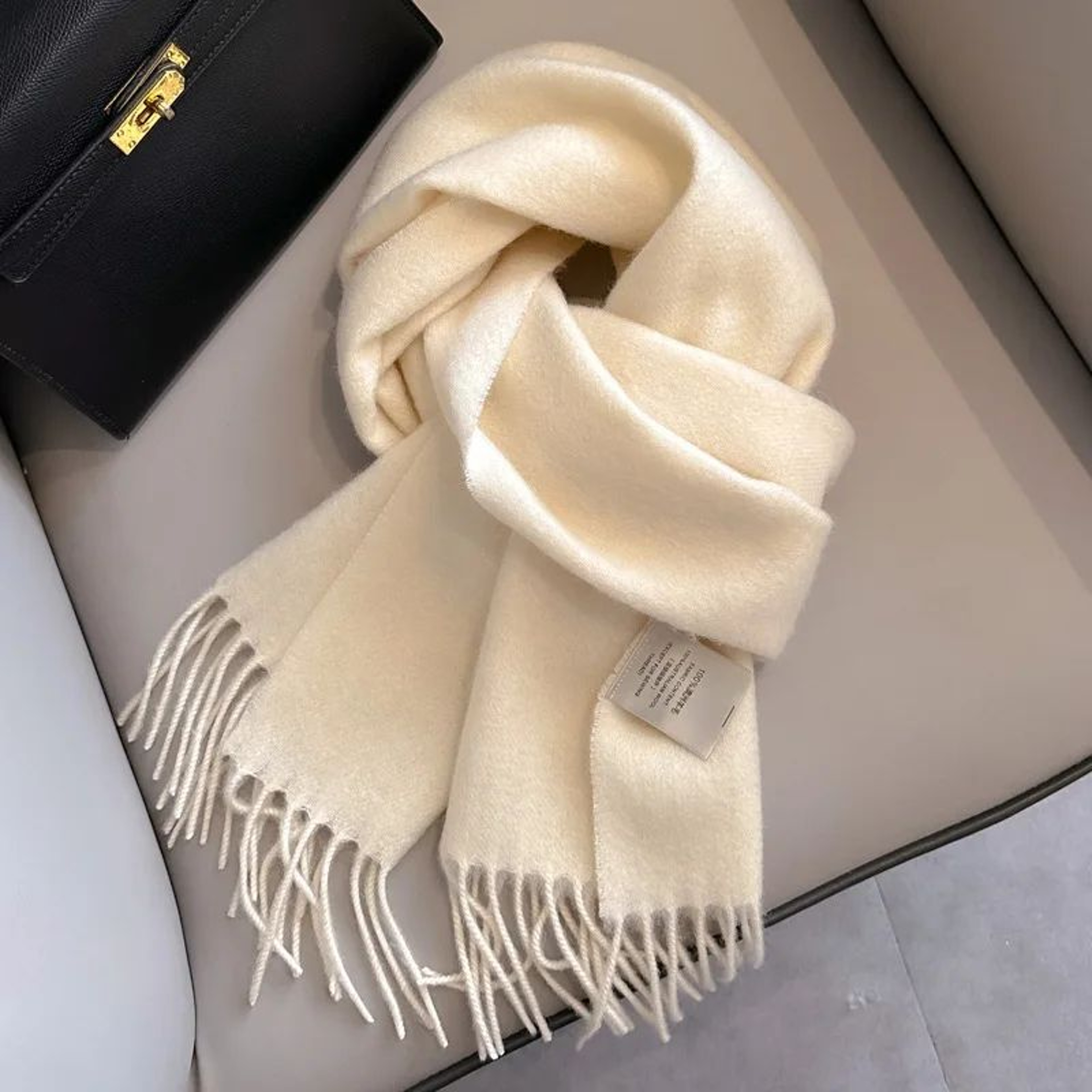 Premium 100% Wool Winter Narrow Scarf – 28 Solid Colors Unisex Warm & Cold-Proof Wrap – view 23