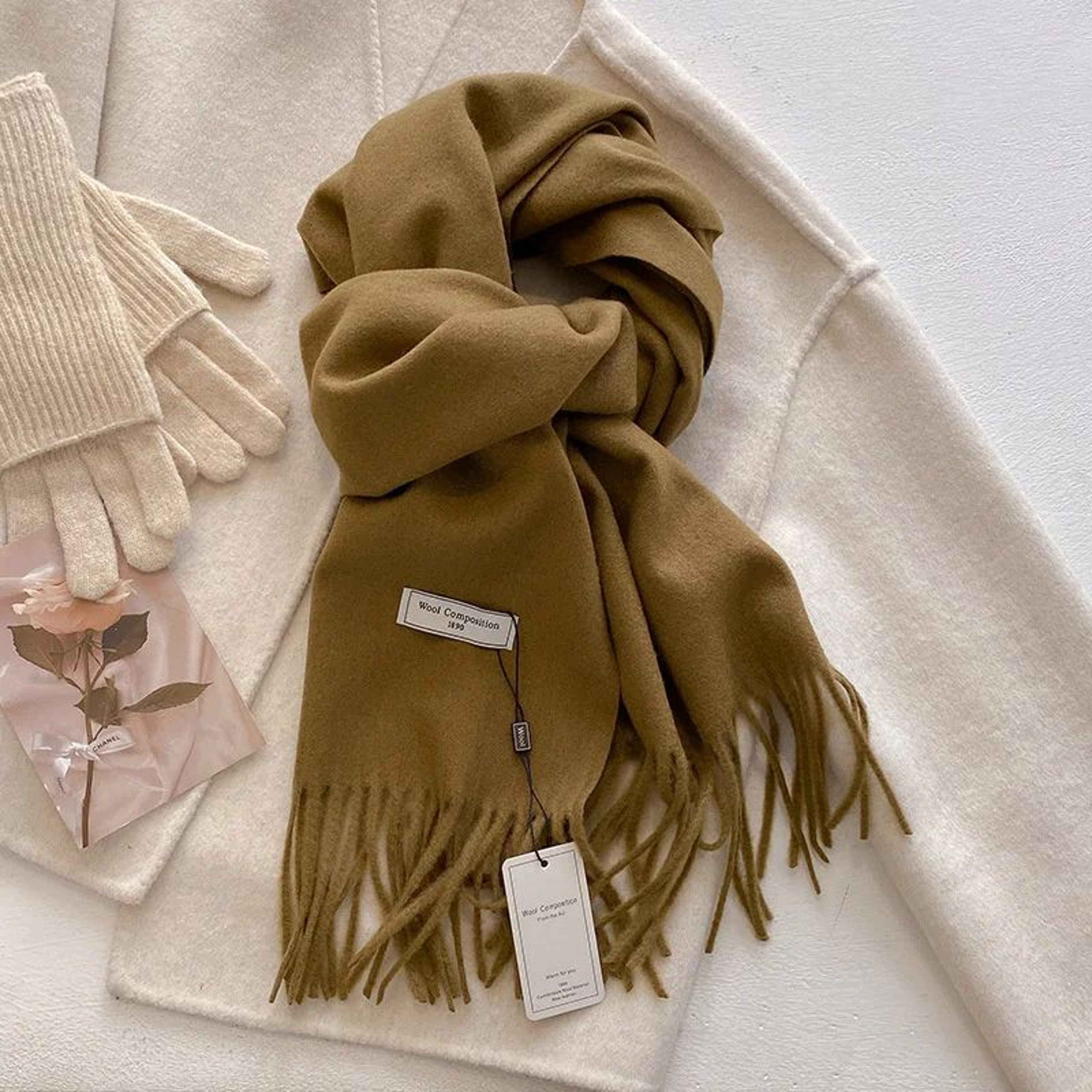 787in Luxury Winter Wool Blend Pashmina Scarf  Thick CashmereFeel Womens Shawl  Wrap 2024 23