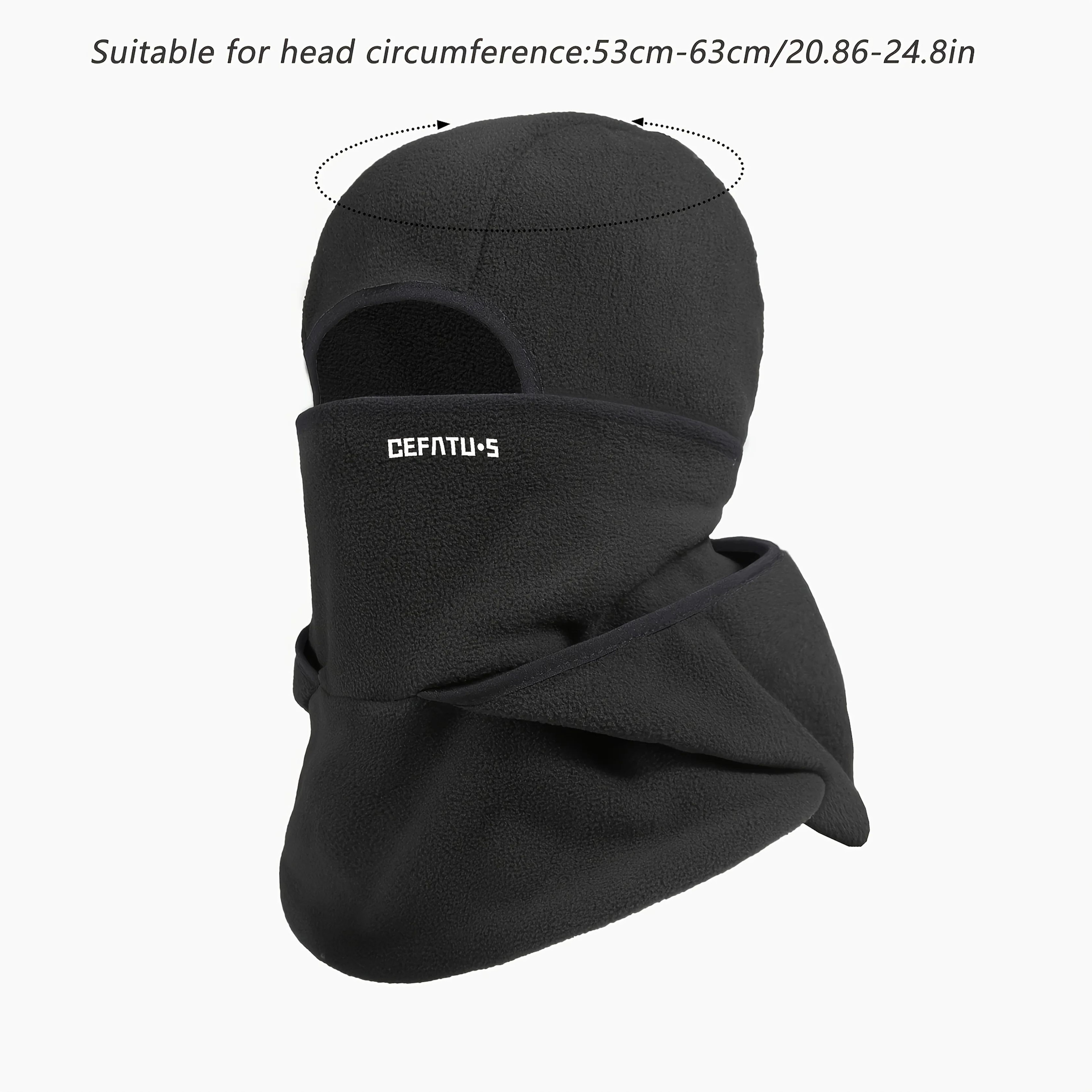 Winter TwoLayer Balaclava Hat With Integrated Head Cover  Thermal Outdoor Face  Neck Warmer 4