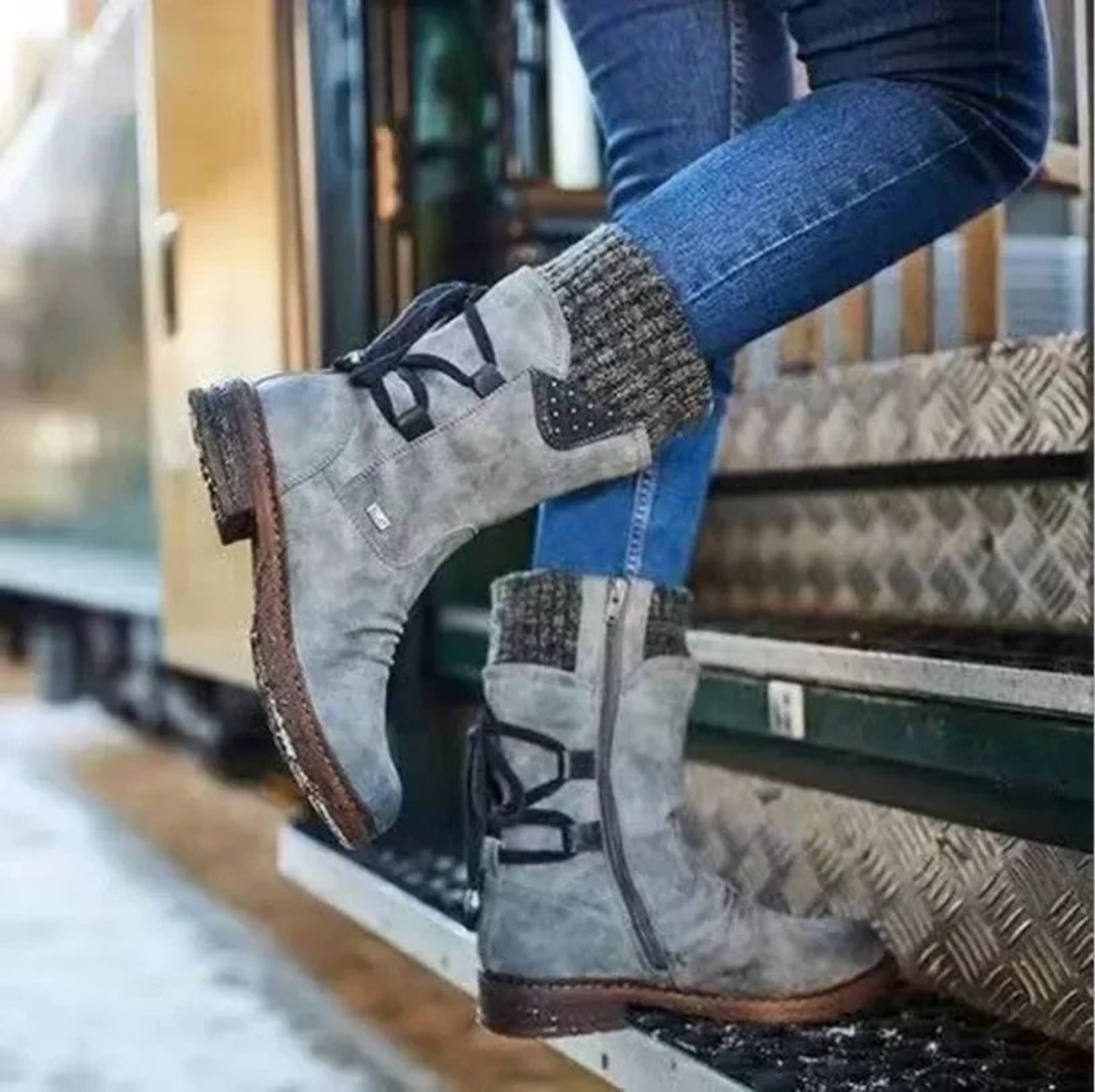 Womens Winter MidCalf Snow Boots  Suede Warm Fashion Thigh High Cold Weather Shoes 7