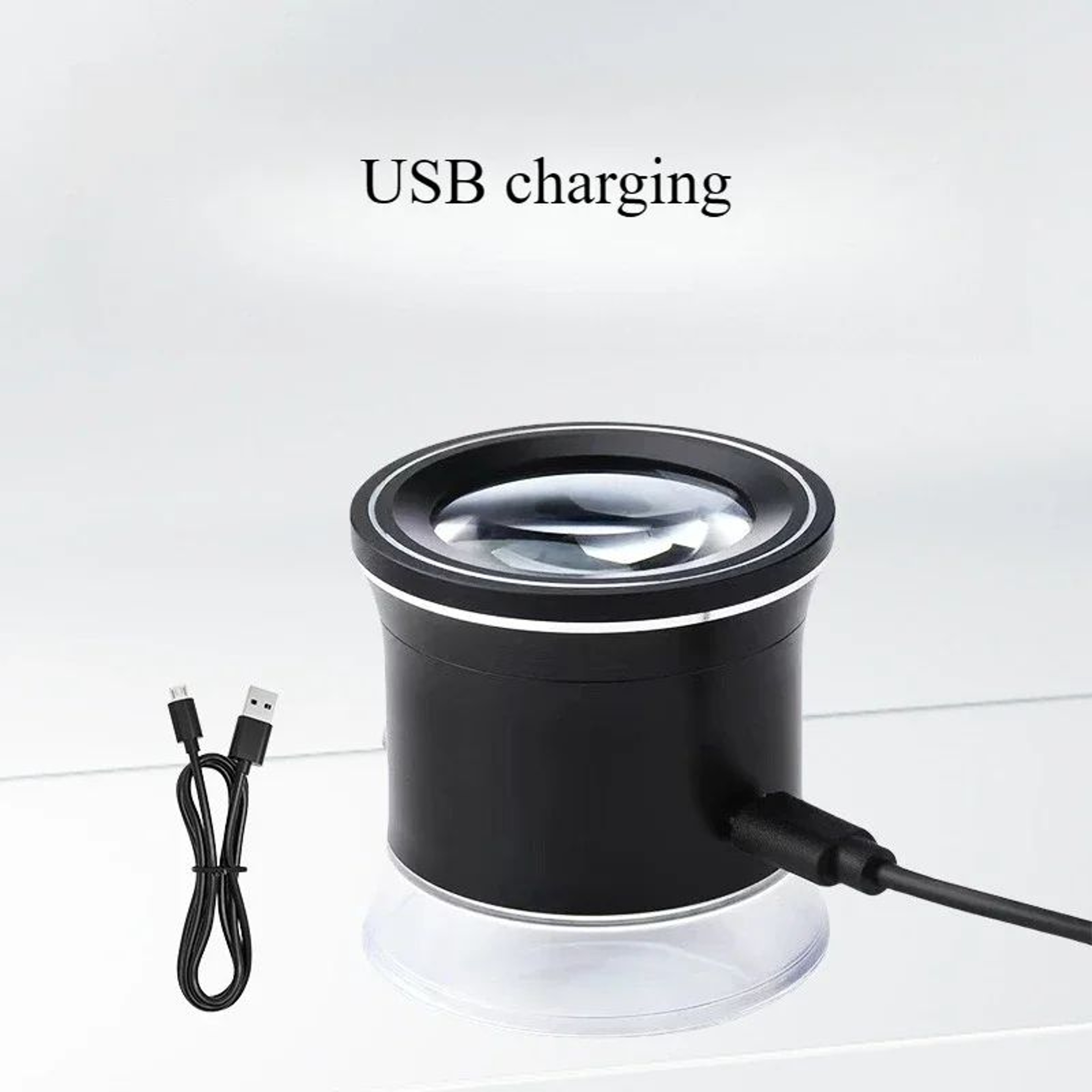 30X Portable LED  UV Jewelry Magnifier With Angle And Cross Scoring Plate  Rechargeable Pocket Loup 3