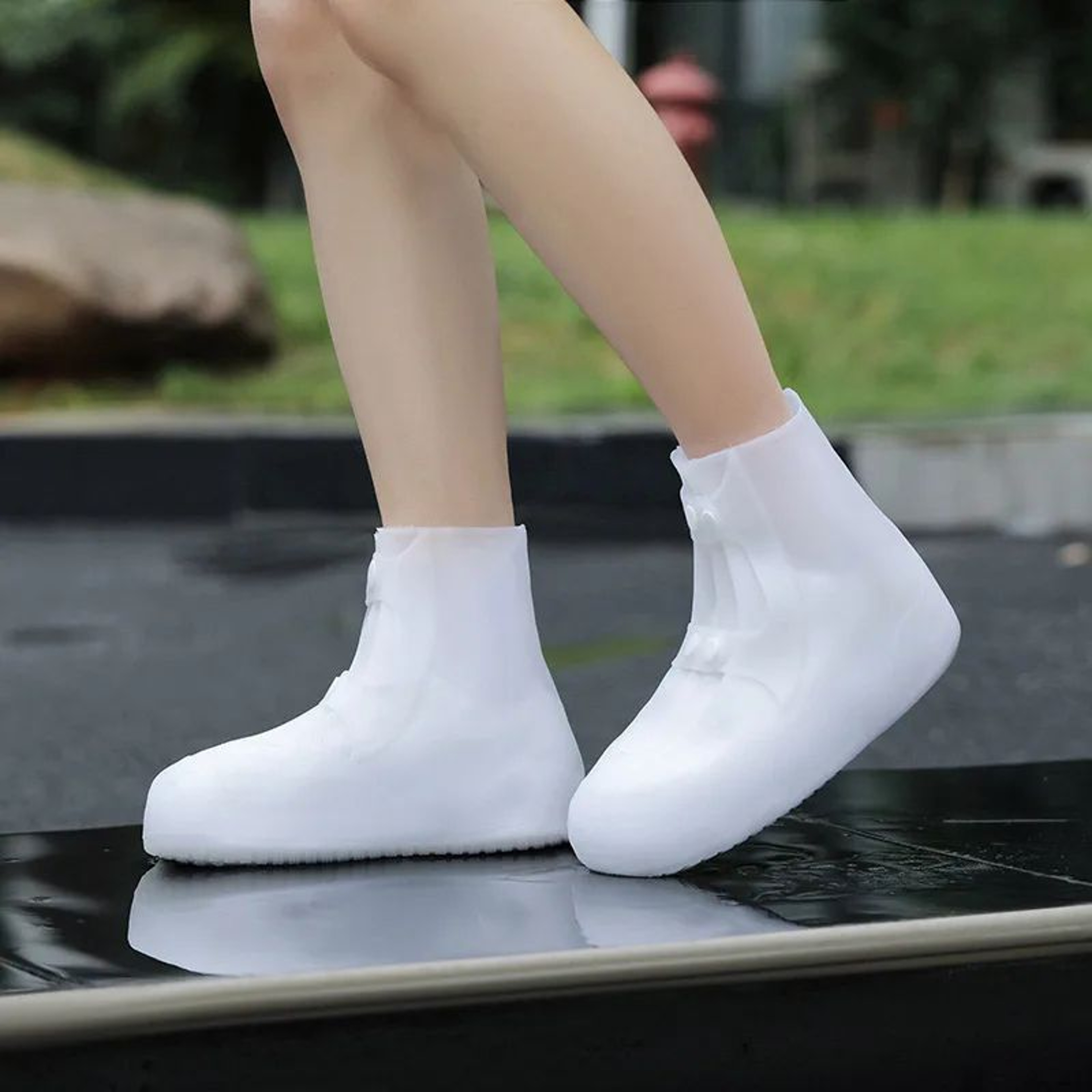 Reusable Waterproof PVC Shoe Covers  High Top Rain  Snow Boot Protectors For Outdoor Wear 10