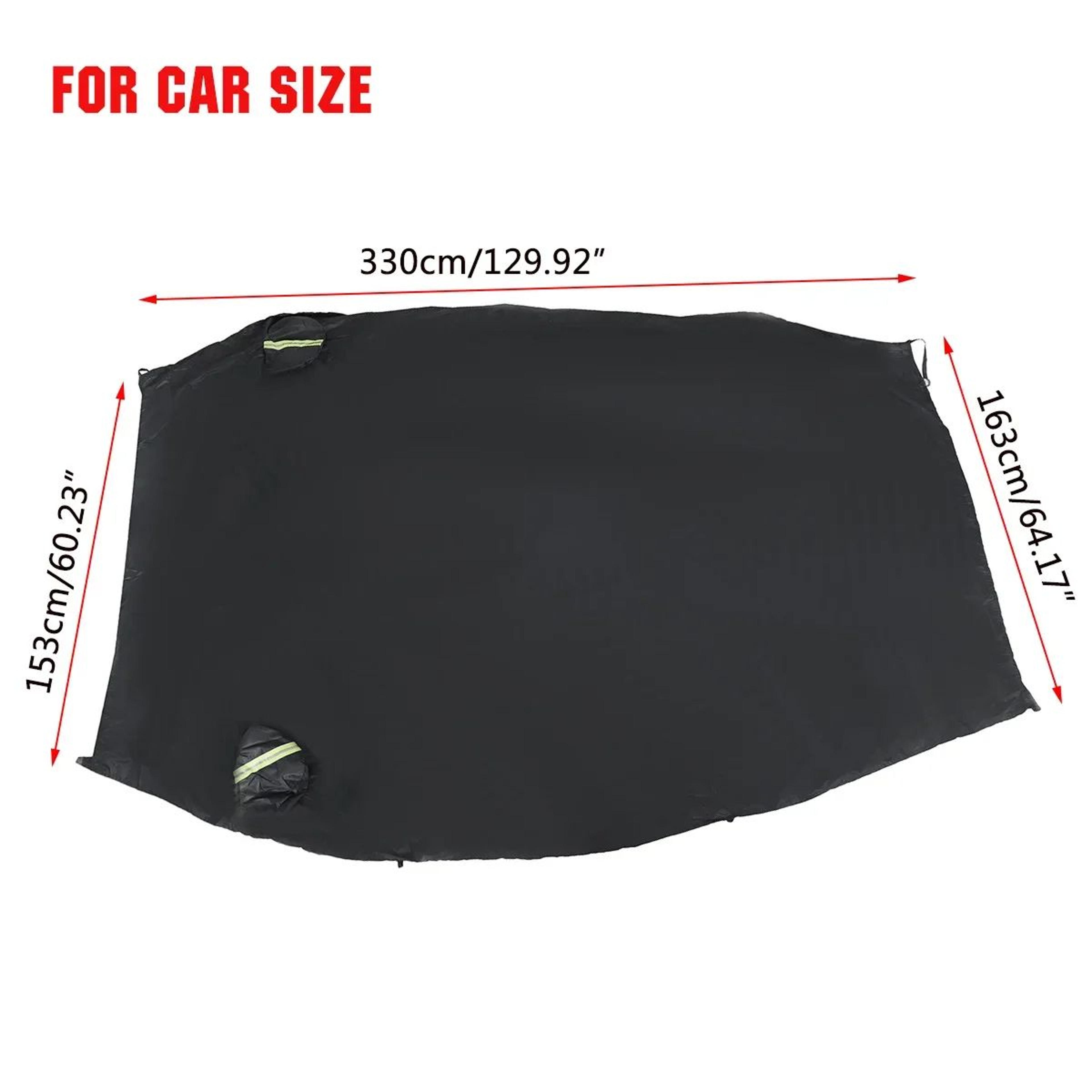 Universal Half Car Cover Waterproof Sun UV Snow Dust Protection  Durable 190T Reflective Car Sun Sh 2