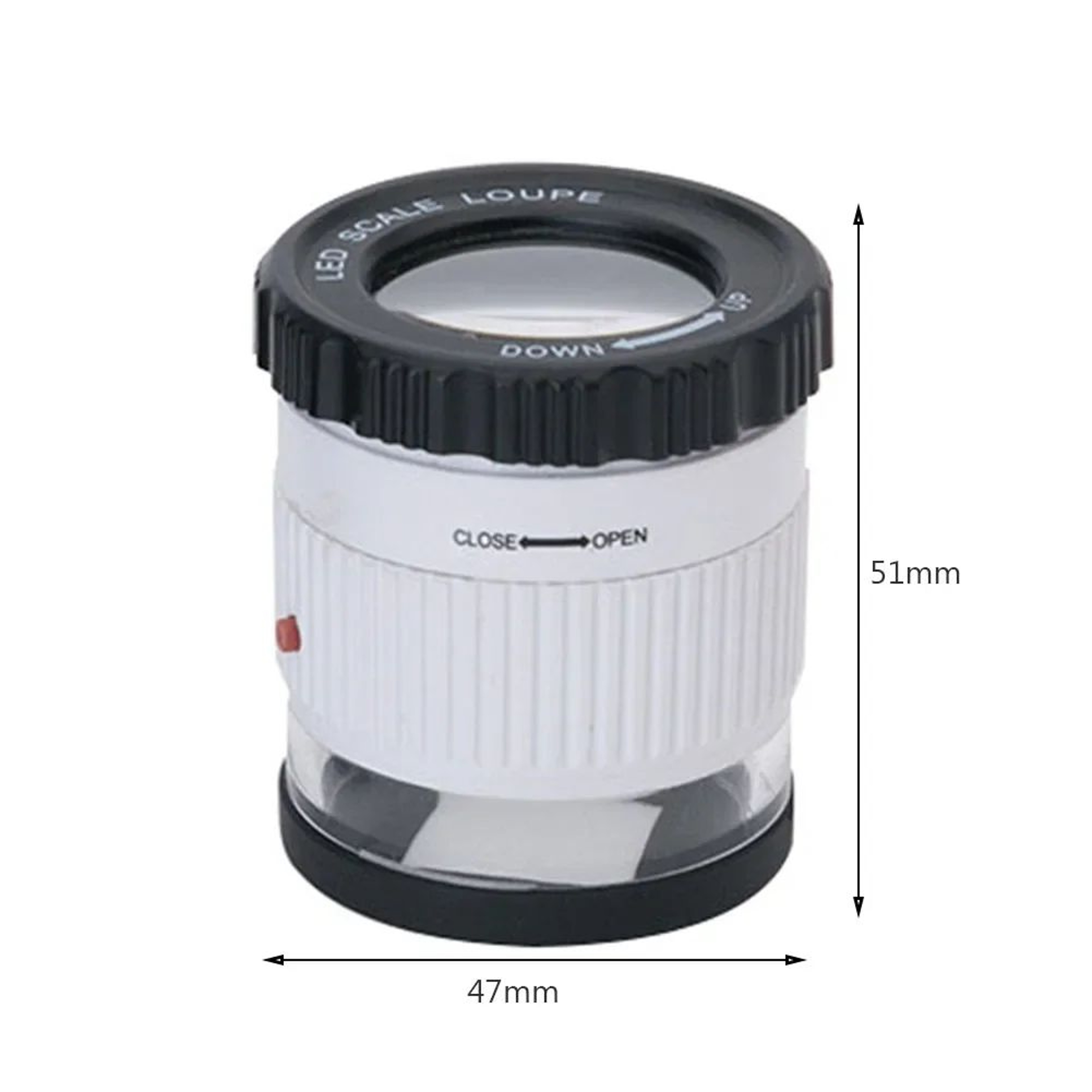 30X LED UV Handheld Jewelry Loupe  Adjustable Optical Magnifying Glass For Watch Repair  Currency D 7