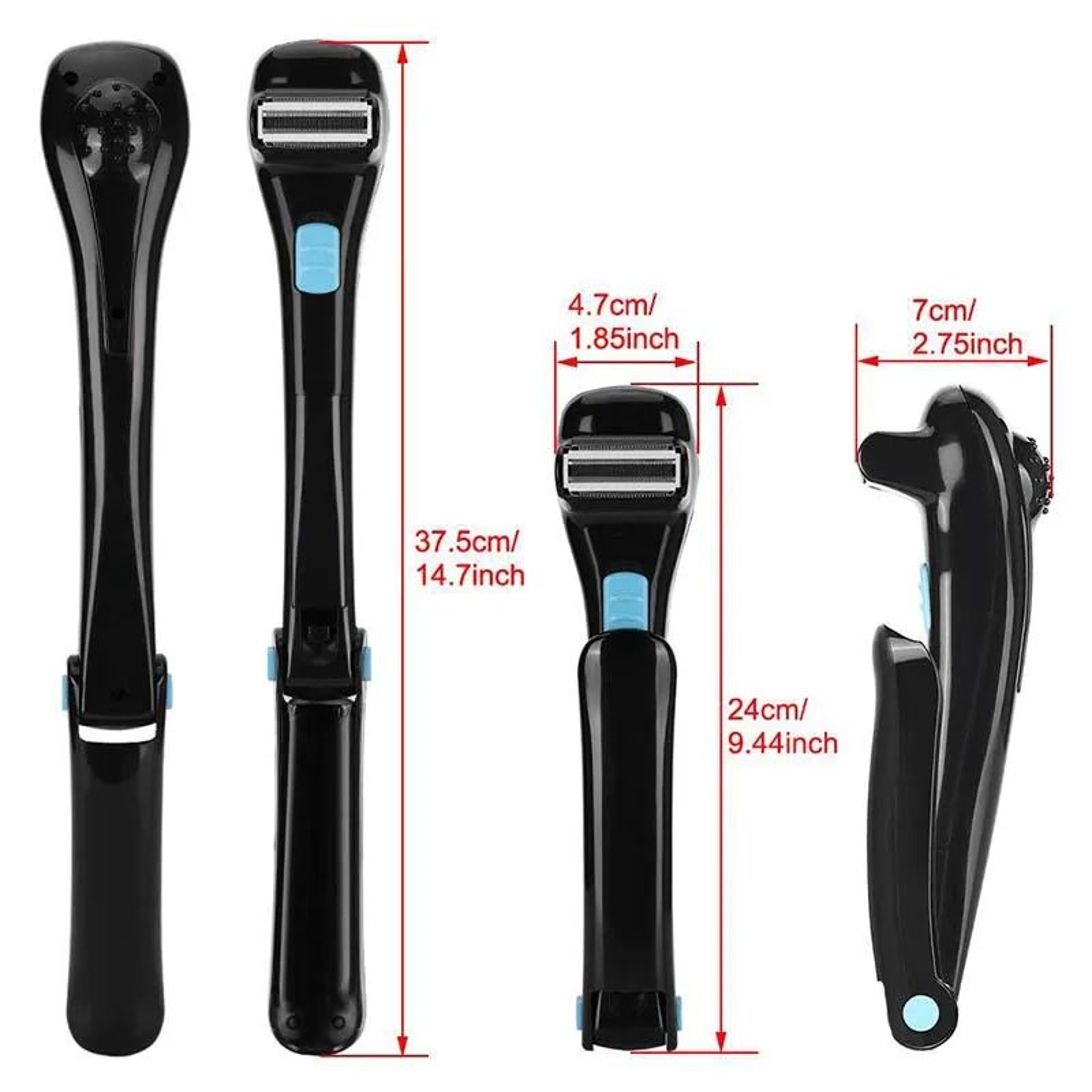 HighQuality Folding Back Shaver For Men  Long Handle Body Groomer  Safety Razor 2