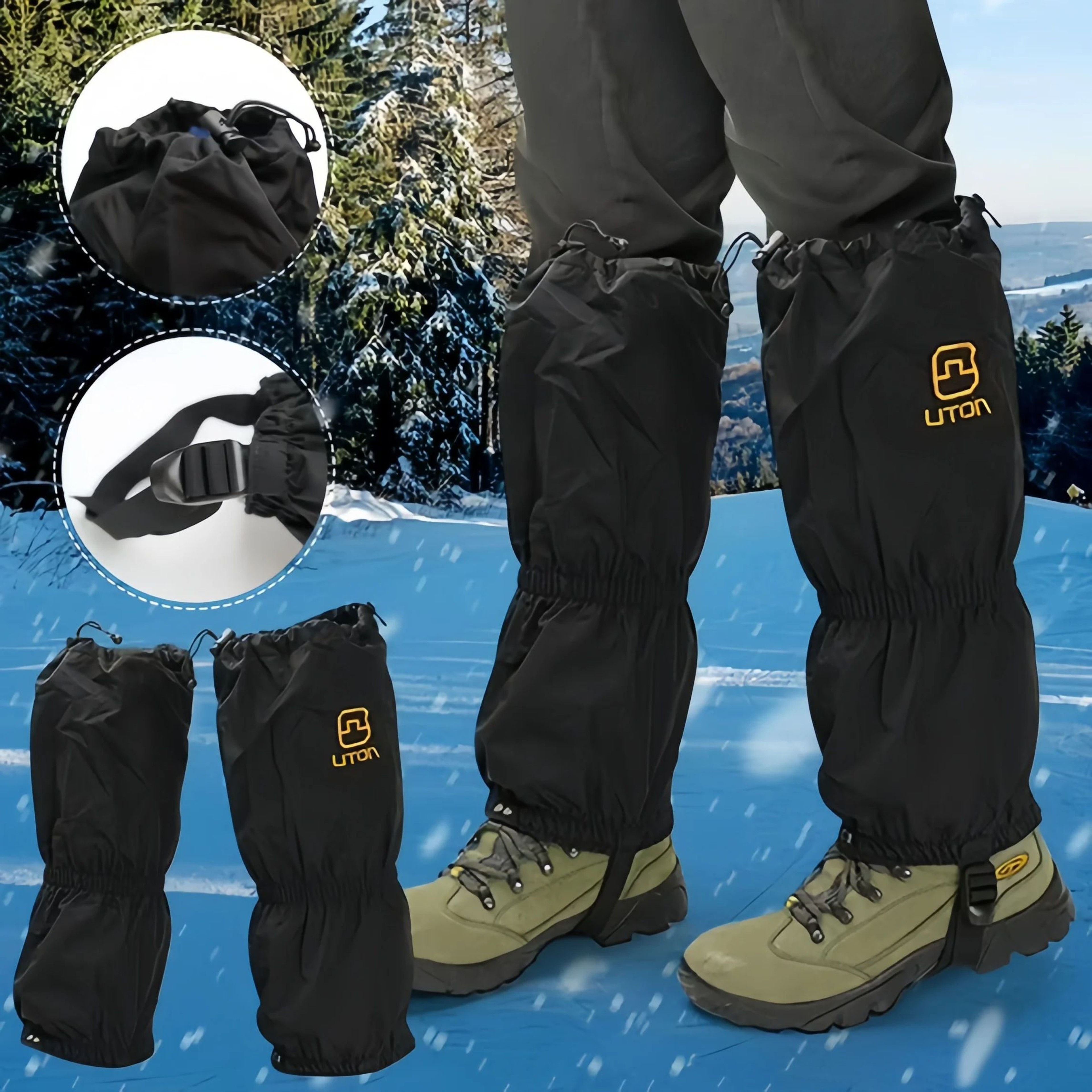 Waterproof Trail Leg Gaiters  Adjustable Snow  Sandproof Boot Covers For Hiking  Hunting 2