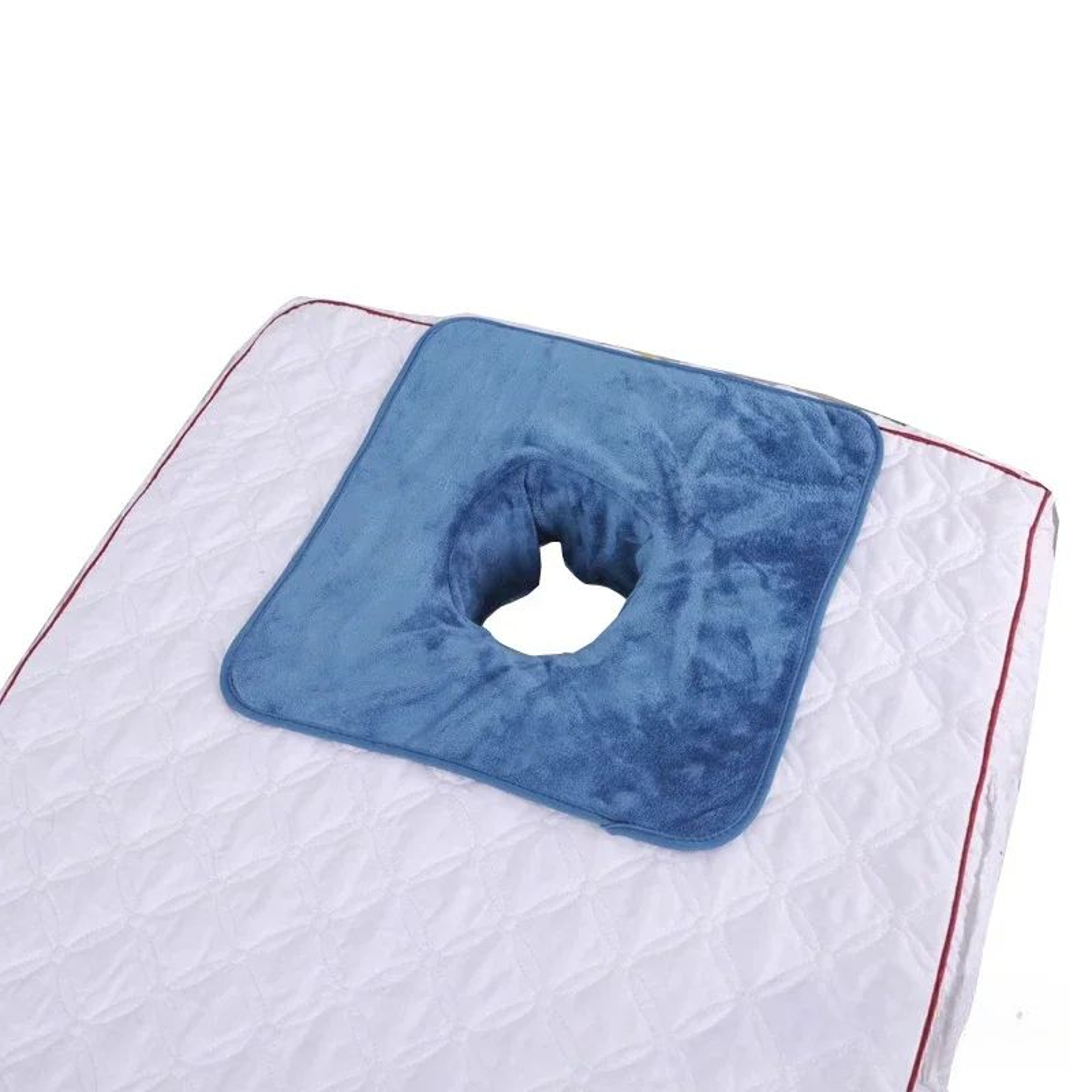 VelvaSpa Square Face Cradle Towel  Thickened Velvet SPA Massage Table Cover With Breath Hole 5