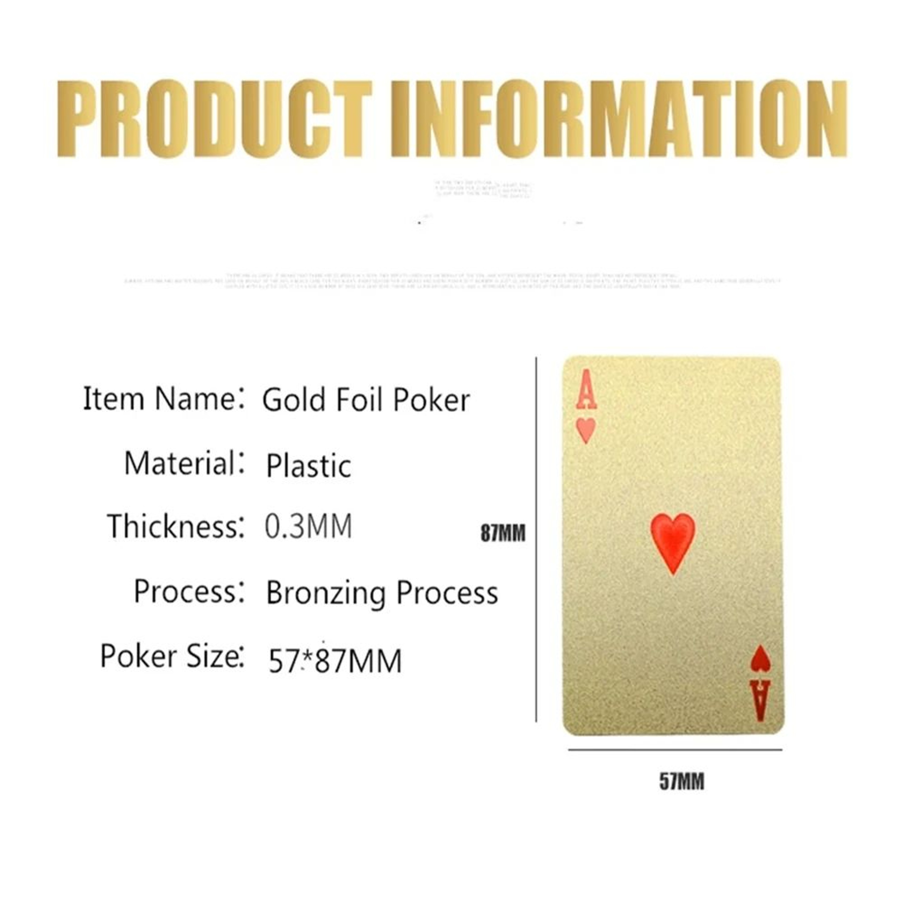 55pcs RoyalLux 24K Gold Foil Playing Cards  Waterproof Plastic Poker Deck 1