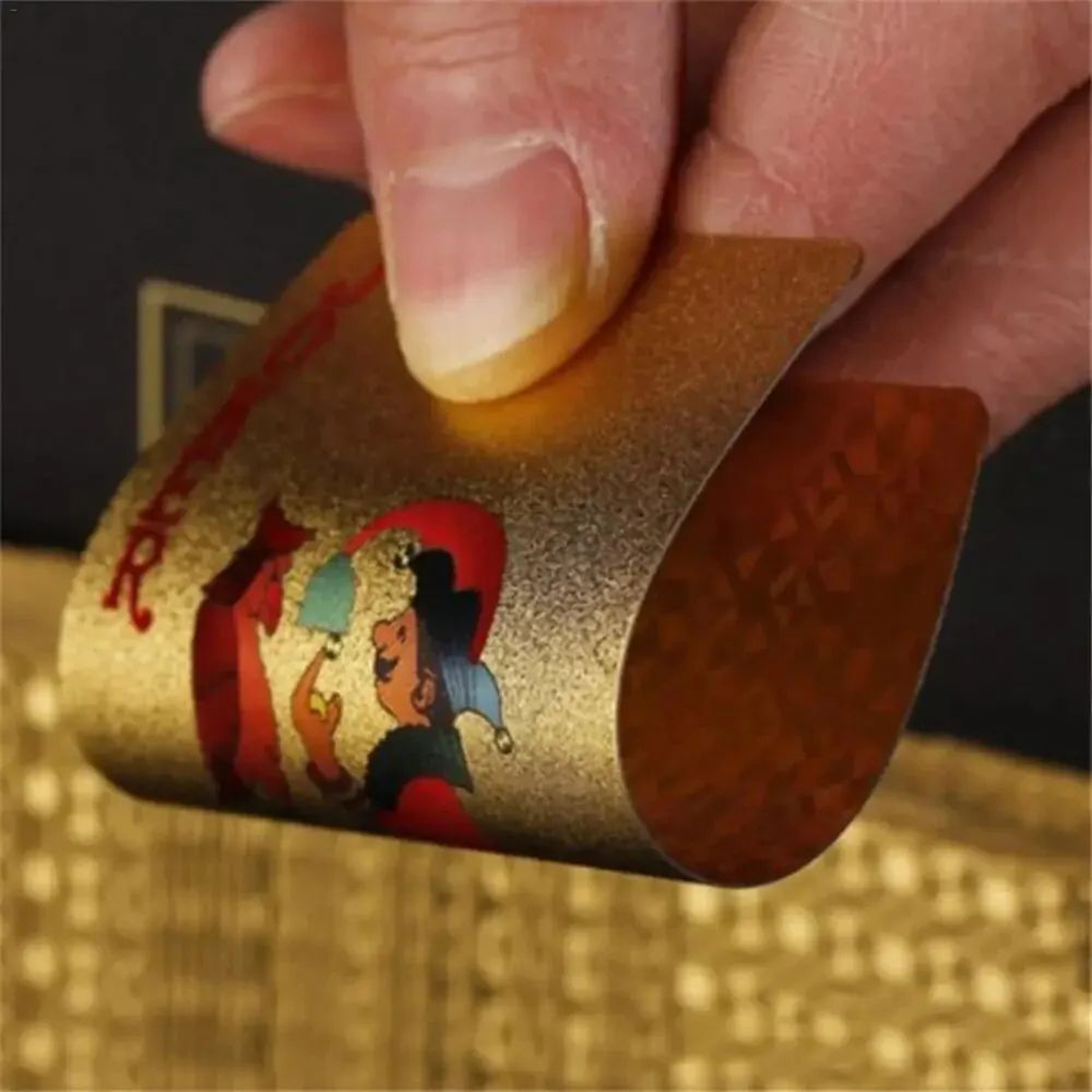 55pcs RoyalLux 24K Gold Foil Playing Cards  Waterproof Plastic Poker Deck 4
