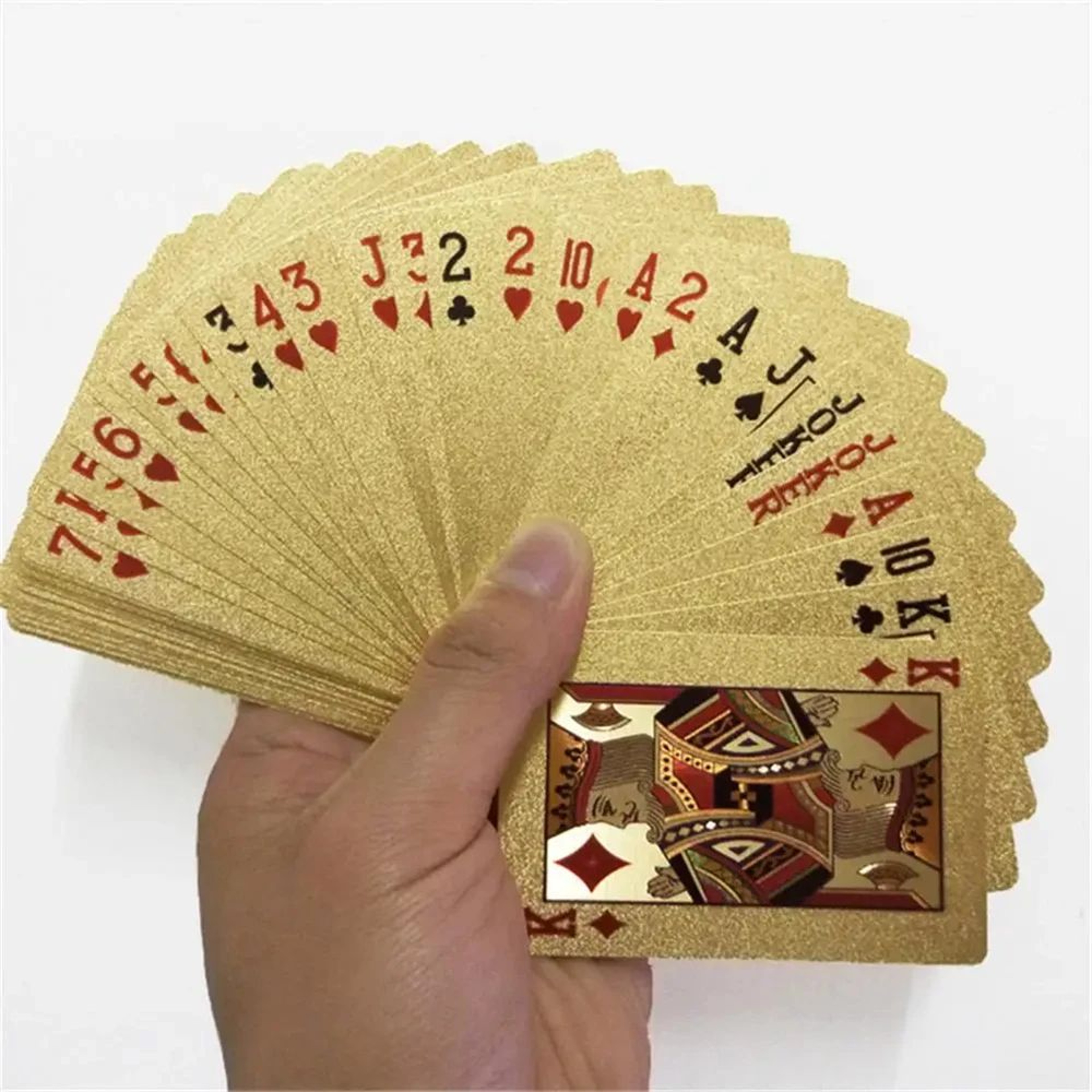 55pcs RoyalLux 24K Gold Foil Playing Cards  Waterproof Plastic Poker Deck 6