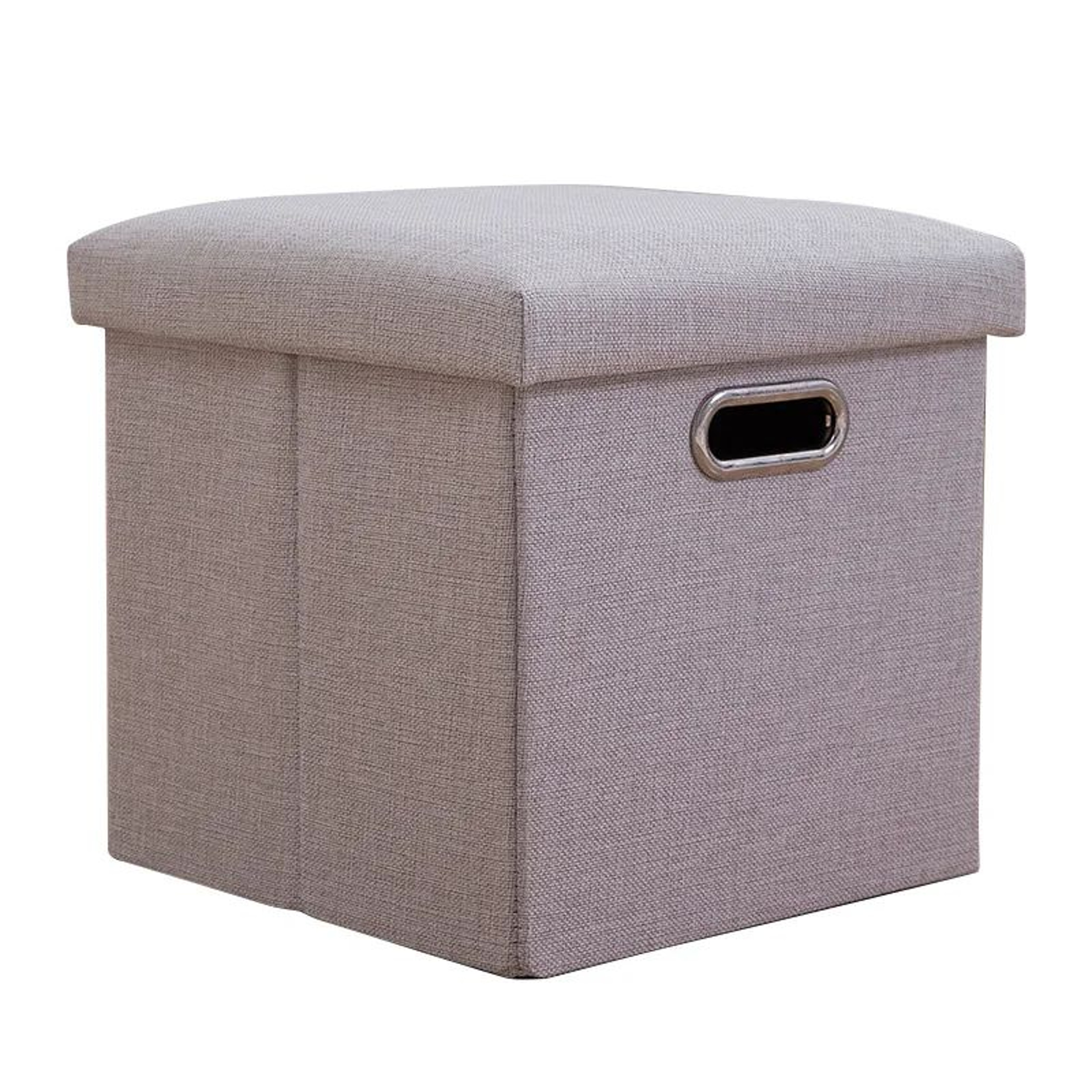 Folding Storage Ottoman Cube  Collapsible Footrest Stool With Padded Lid For Living Room  Dorm 15