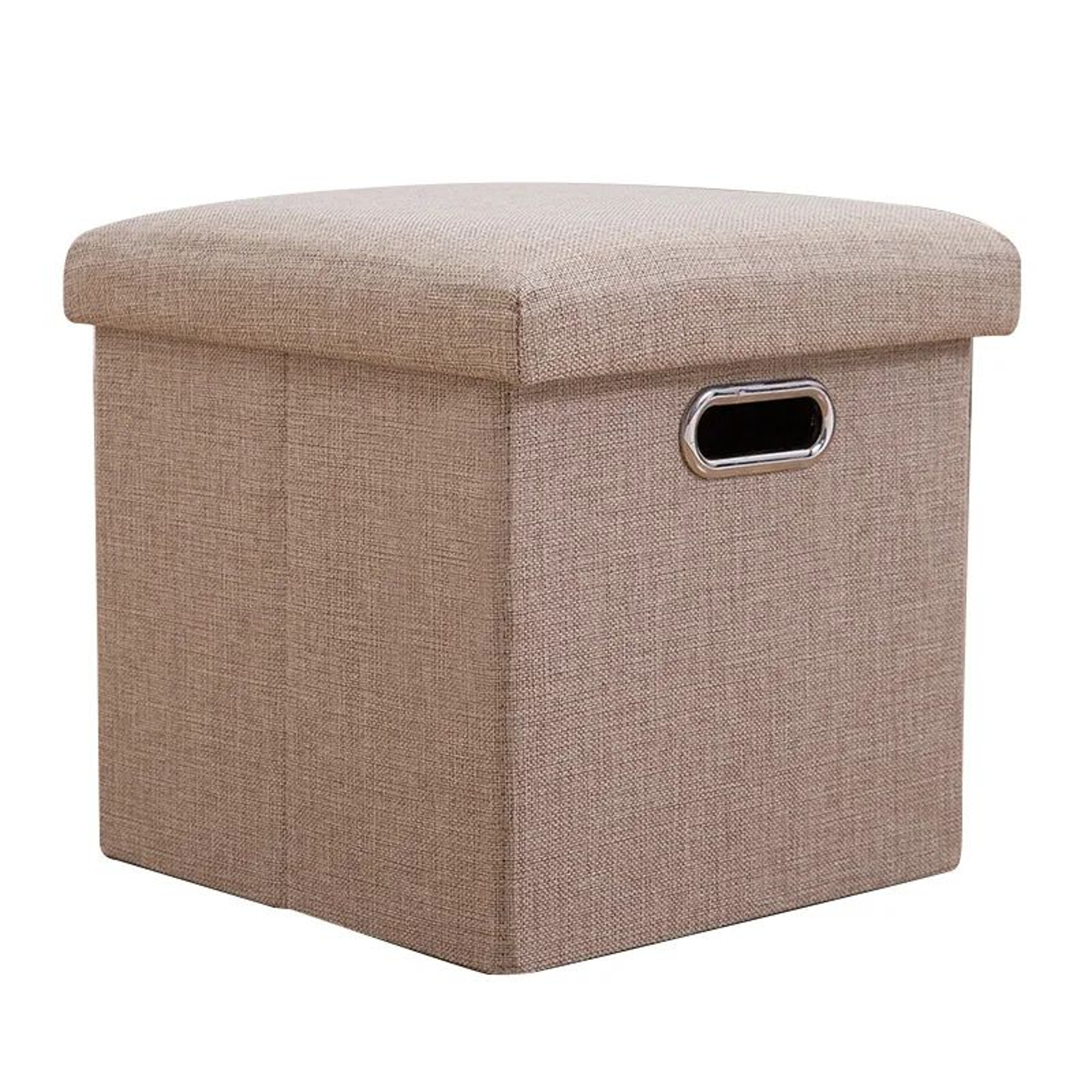Folding Storage Ottoman Cube  Collapsible Footrest Stool With Padded Lid For Living Room  Dorm 19