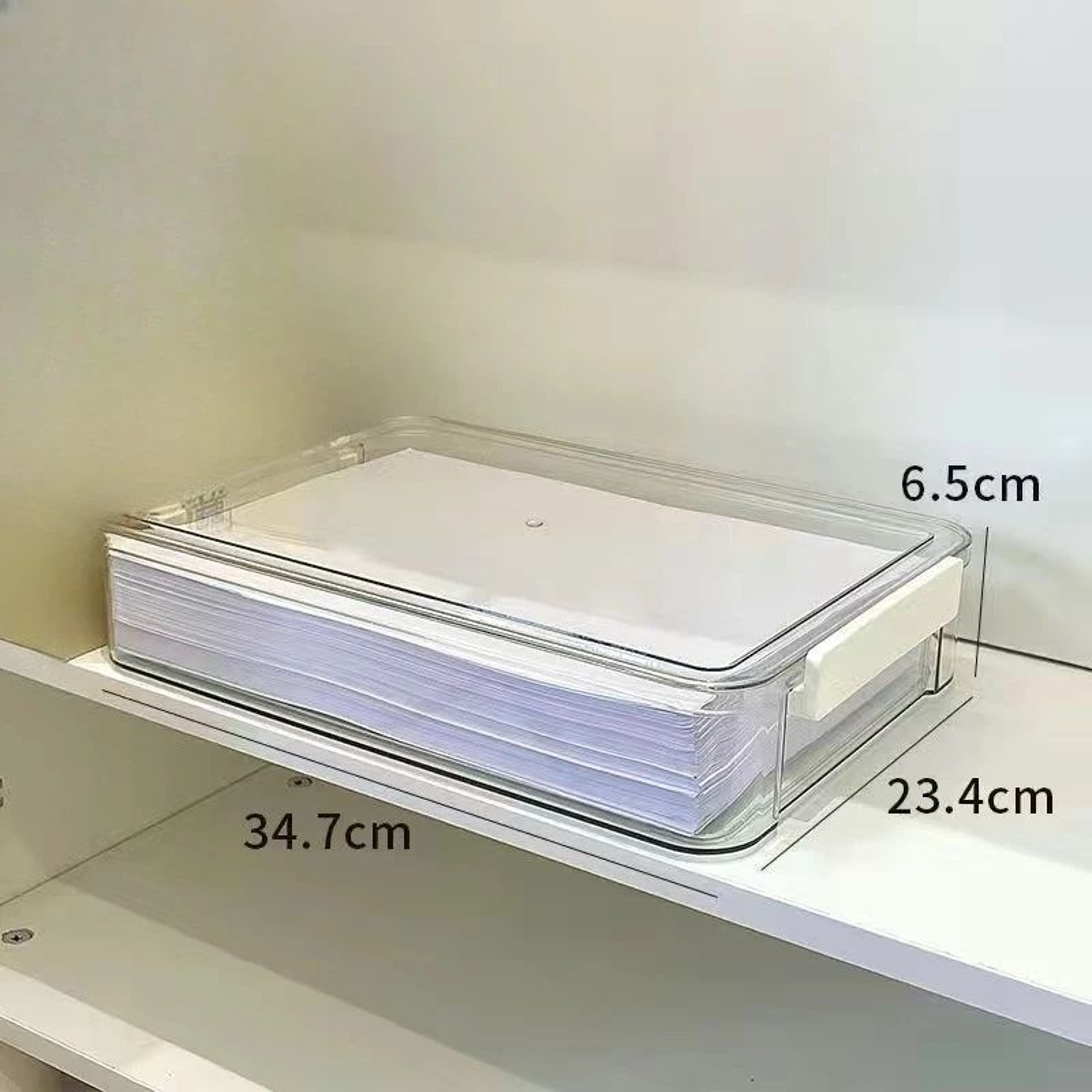 Clear Acrylic A4 File Organizer Box  Transparent Desktop Document  Paper Storage Case 7