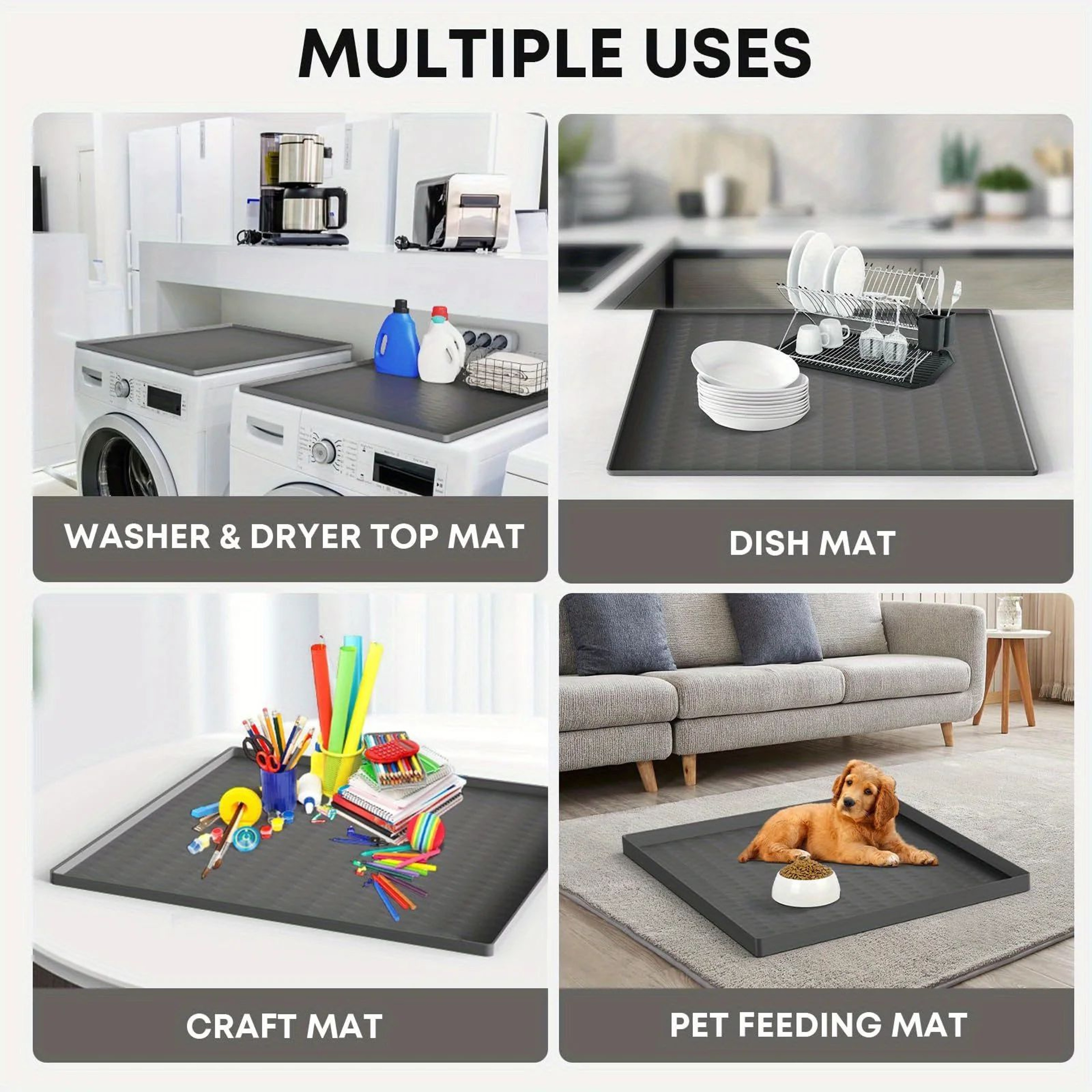 AquaGuard Silicone Dryer  Washing Machine Top Protector  AntiSlip Waterproof Appliance Cover 4