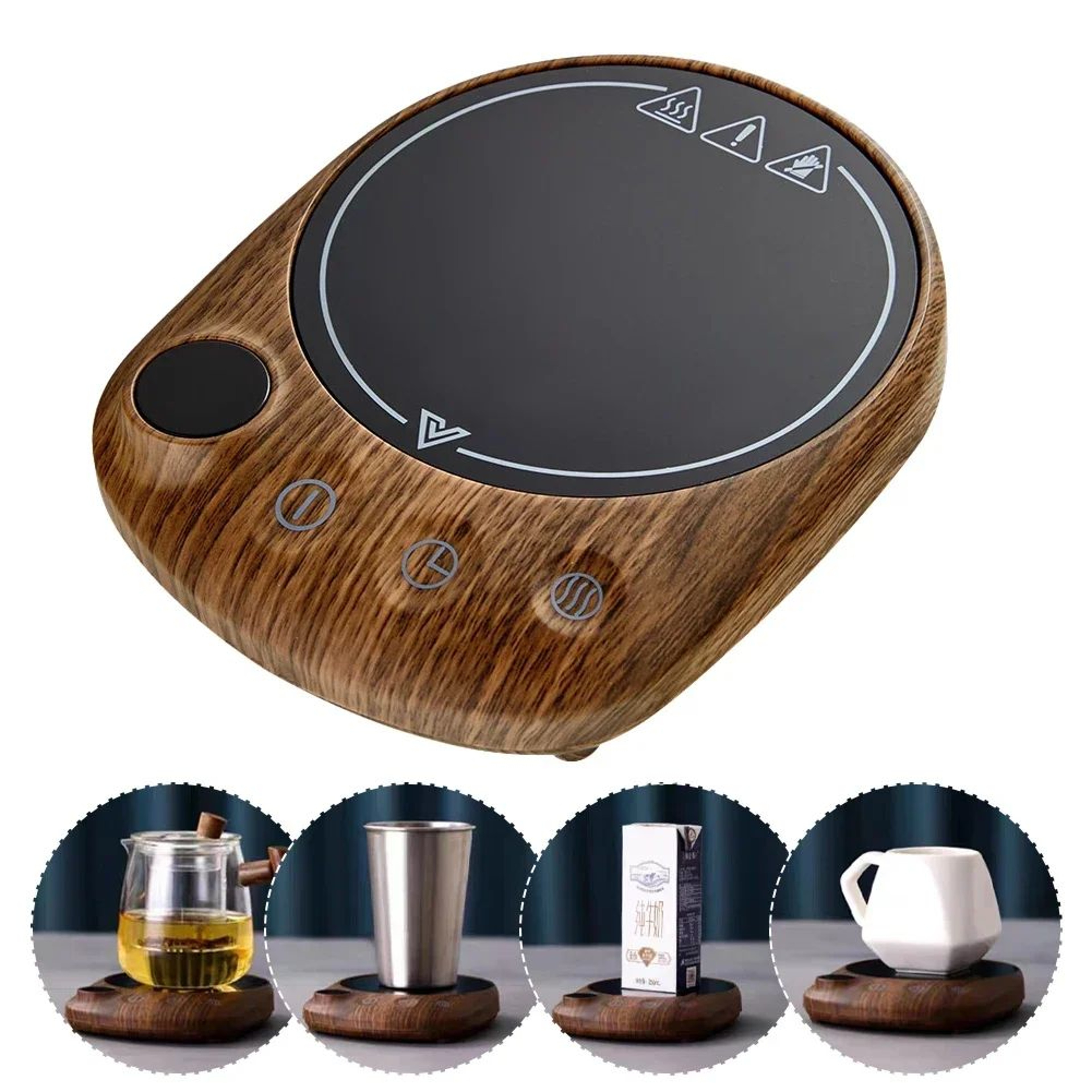 ThermoSmart 200W Electric Mug Warmer  5 Temperature Desk Beverage Heating Plate With Auto ShutOff 2