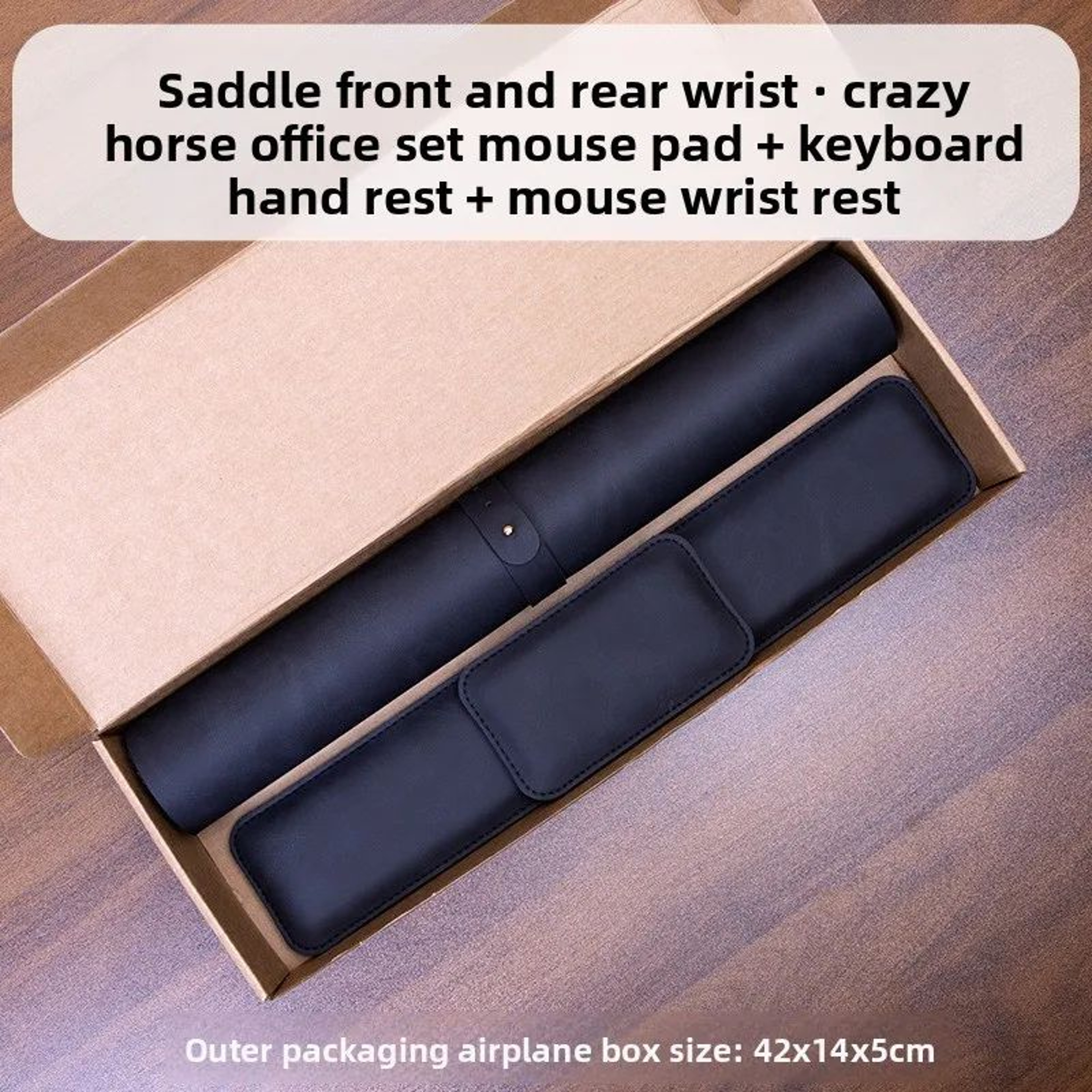 ProShield Waterproof PU Leather Desk Mat Set  Large NonSlip Mouse Pad With Keyboard Mat  Wrist Rest 5
