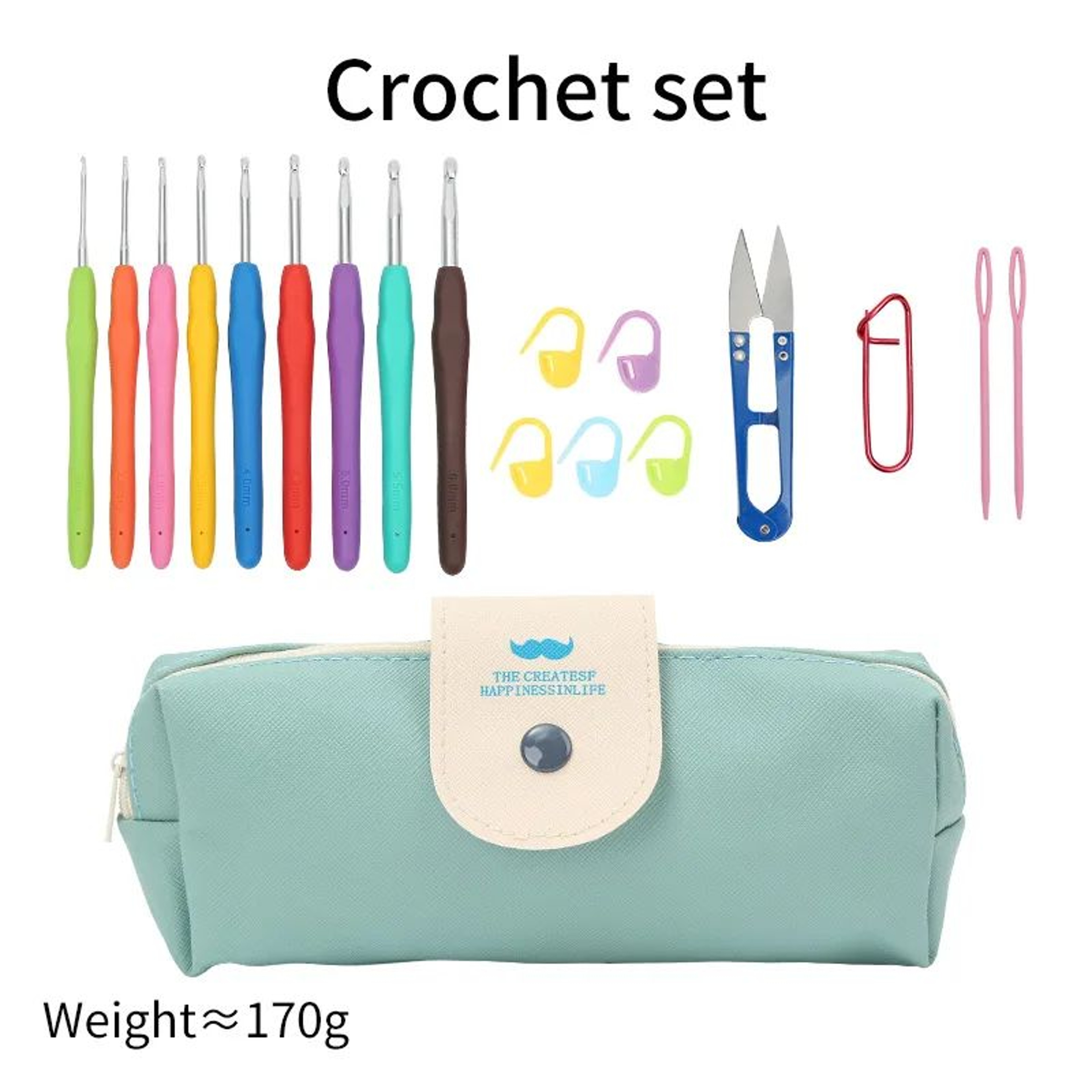 ComfortGrip ExtraLong Ergonomic Crochet Hook Set For Beginners  Arthritis Relief 6