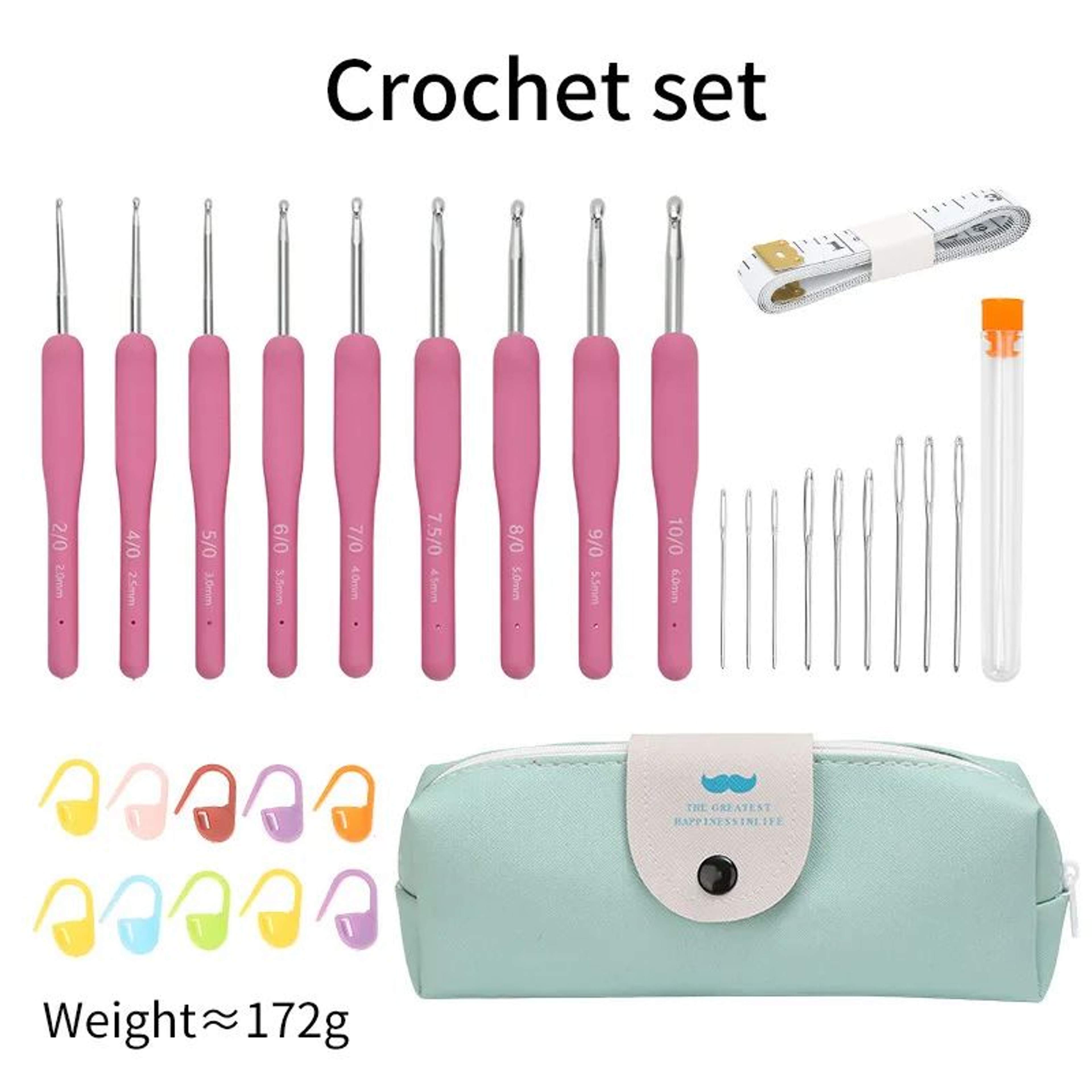 ComfortGrip ExtraLong Ergonomic Crochet Hook Set For Beginners  Arthritis Relief 7