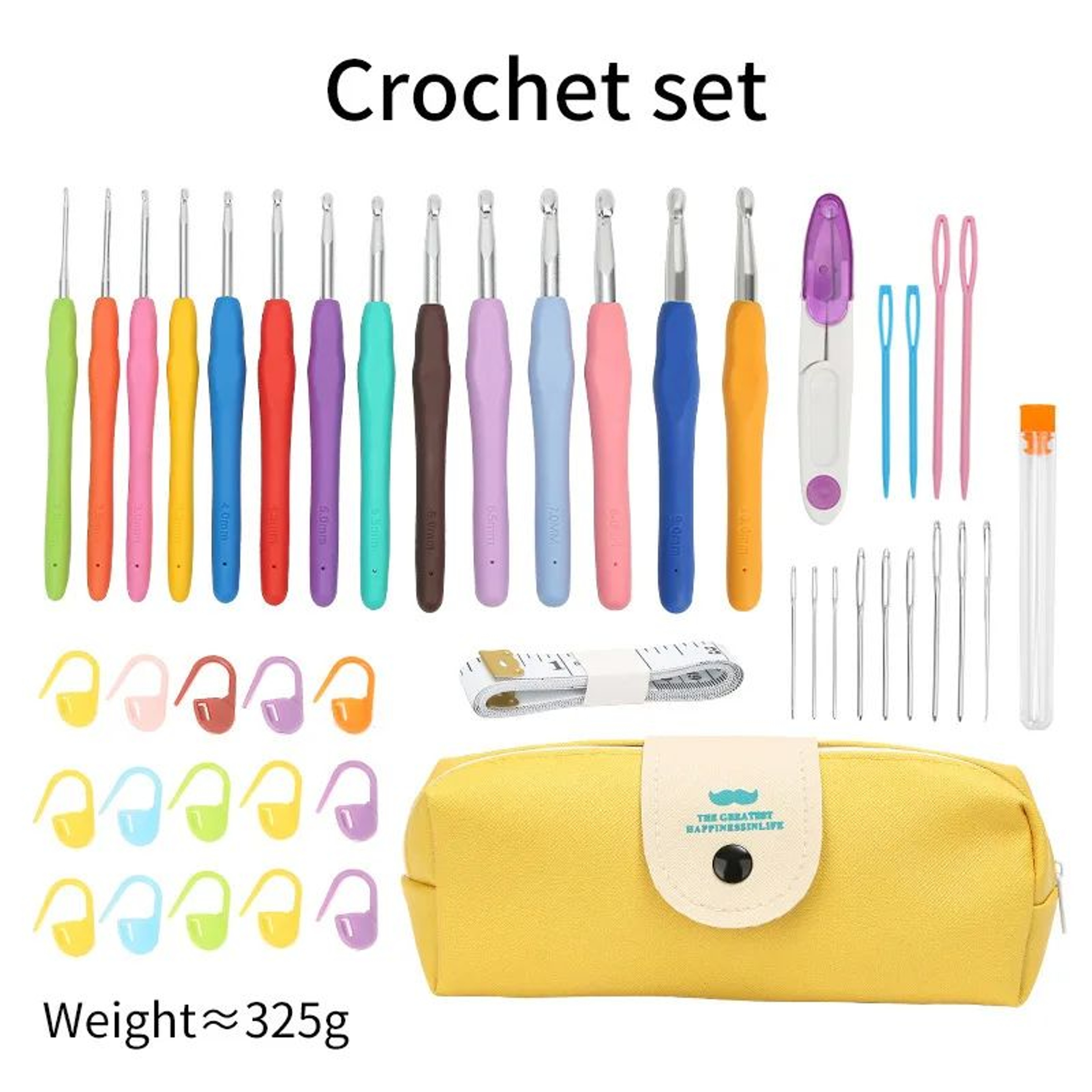 ComfortGrip ExtraLong Ergonomic Crochet Hook Set For Beginners  Arthritis Relief 9