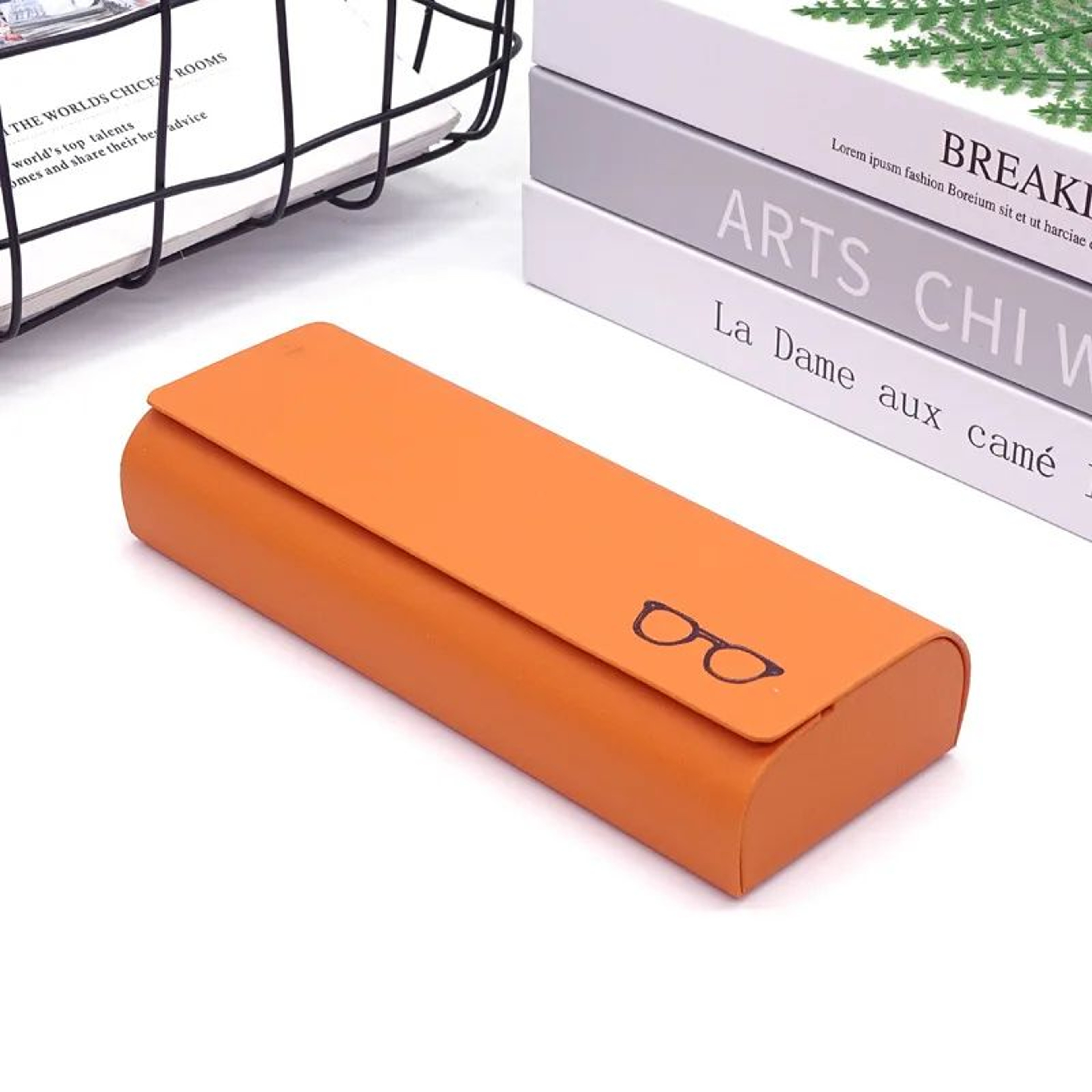 Premium Leather Eyeglasses Case  CompressionProof Sunglasses Storage Box 9