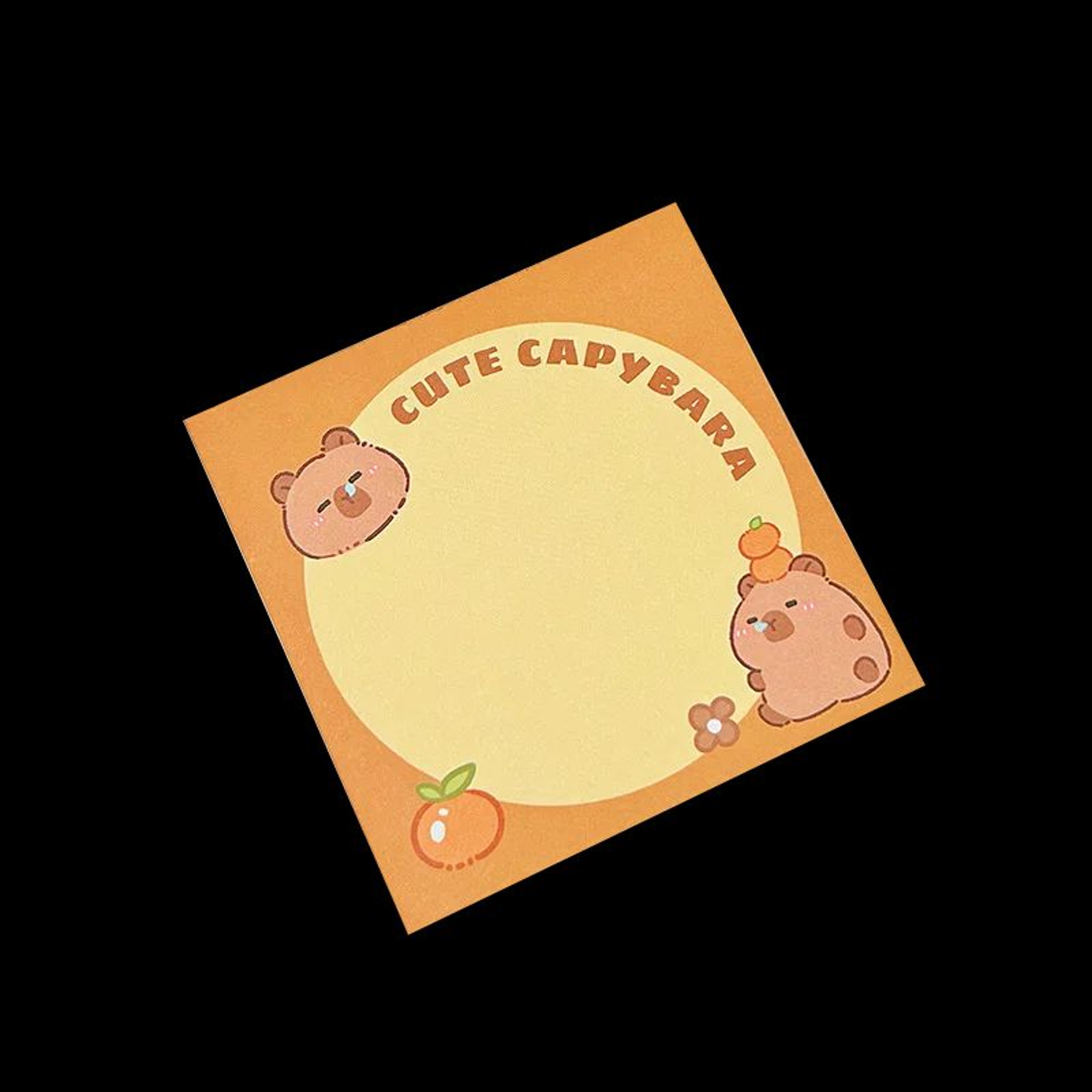 Cute Capybara Memo Pad Set  Cartoon Message Notes  Creative Desk Stickers 6