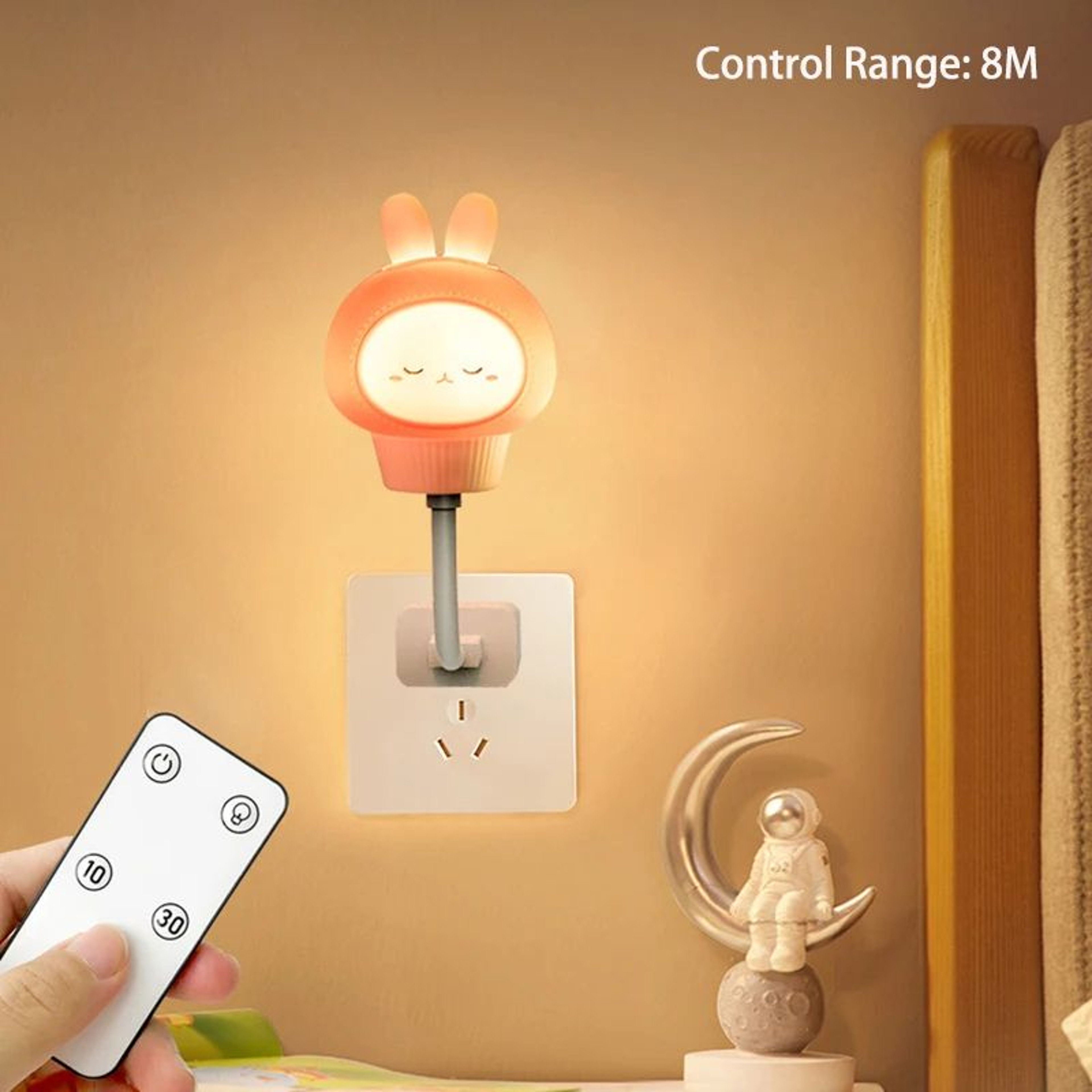 Cute Cartoon USB LED Night Light With Remote Control  Dimmable Bear Chick Kitten Bedside Lamp For K 3
