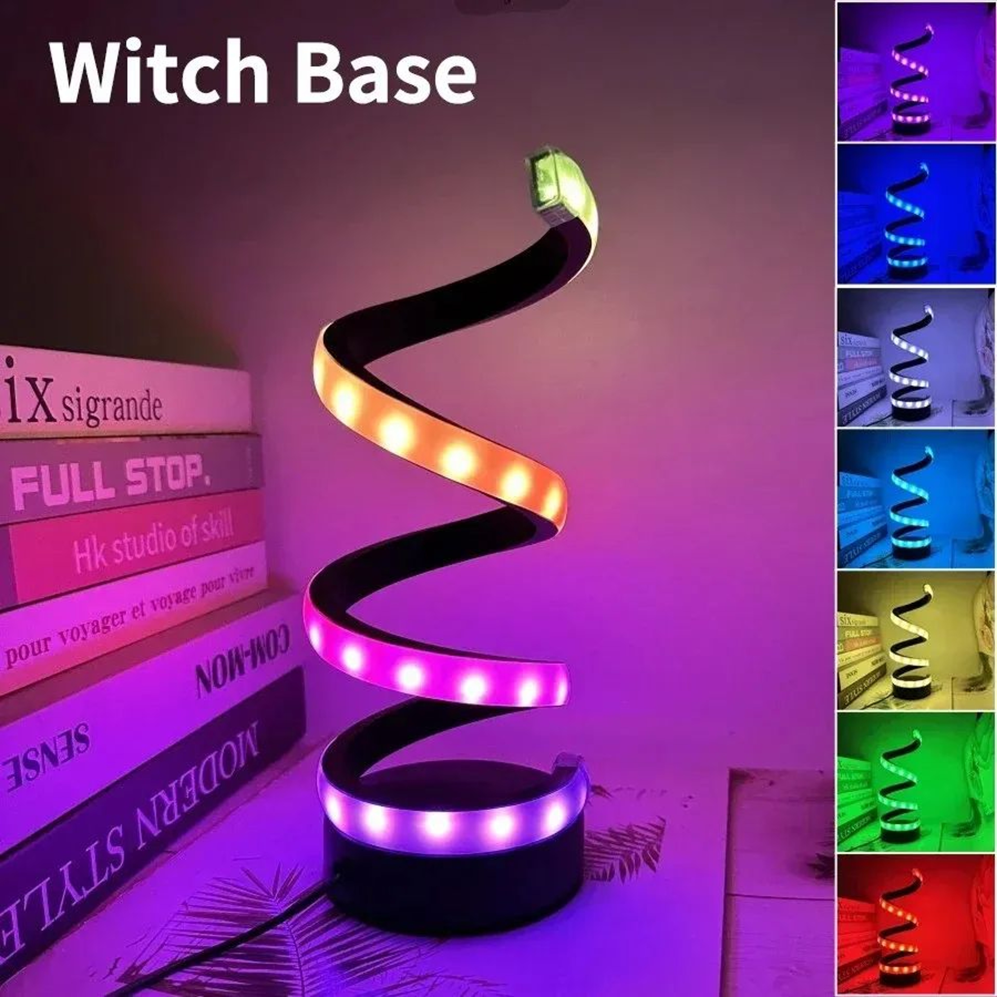 Modern Spiral LED Table Lamp  3 Color Touch Dimmable Bedside  Desk Light 10