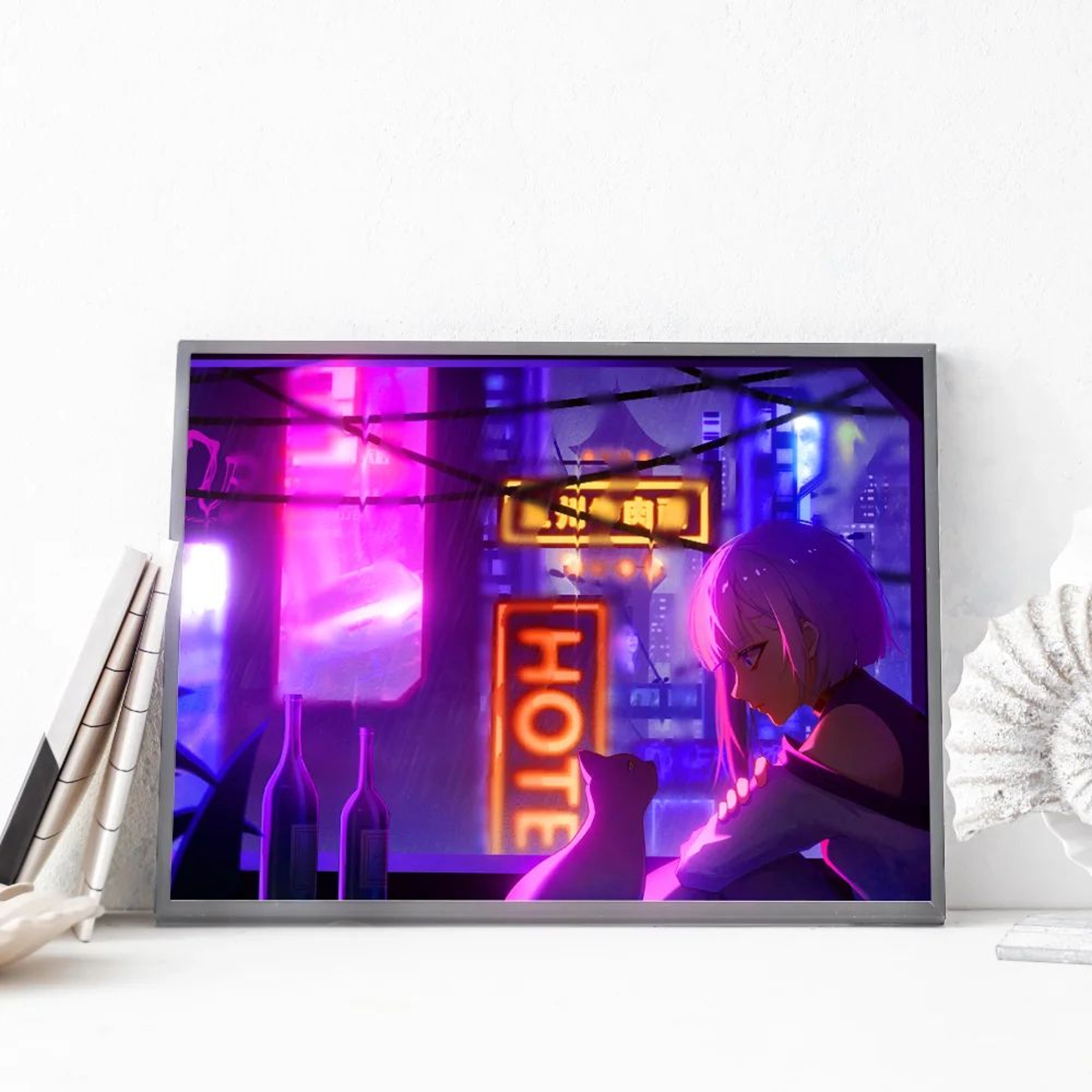 Cyberpunk Edgerunners Neon LED Lamp  3D Anime Gaming Room Night Light 0